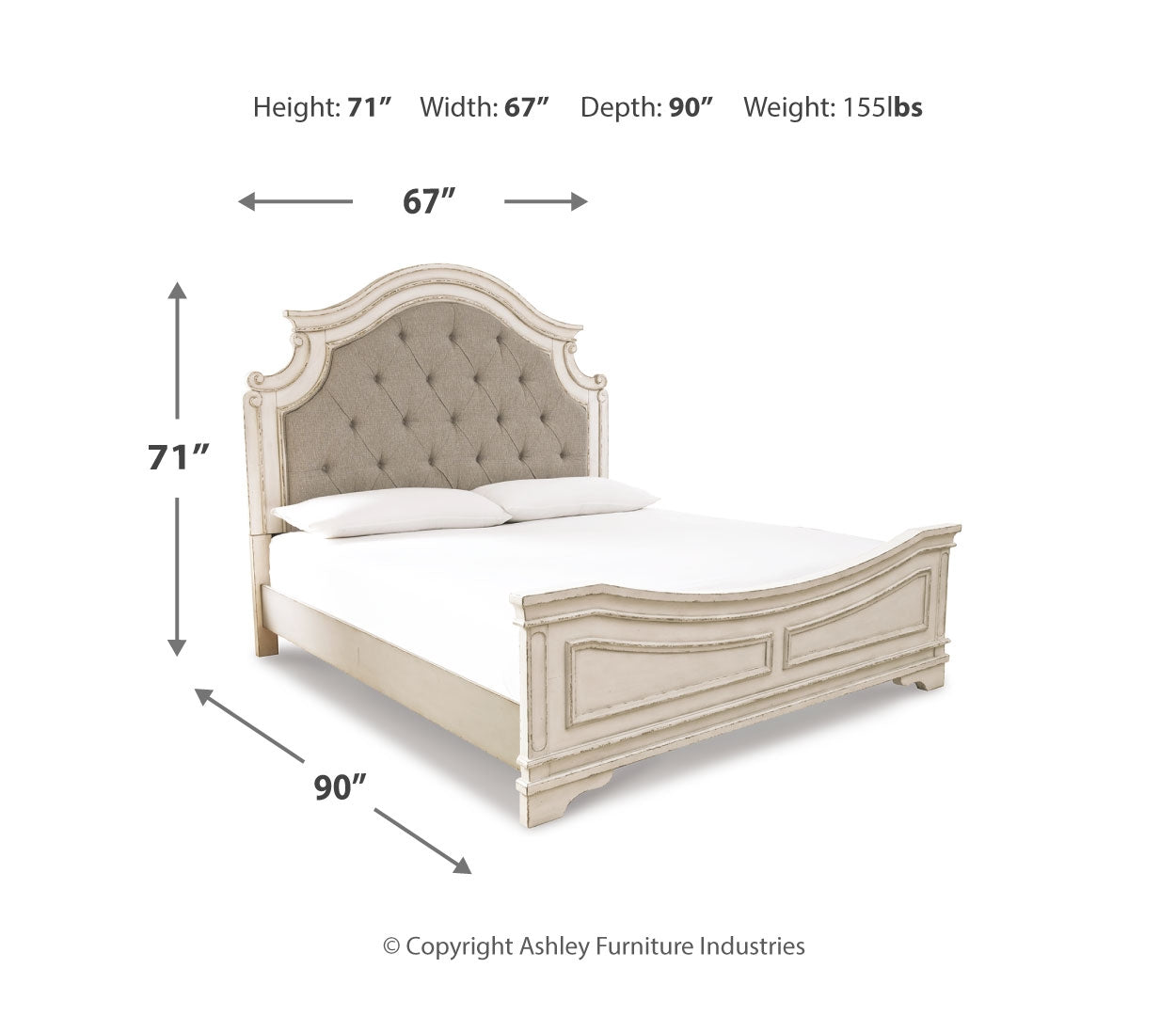 Realyn Queen Upholstered Panel Bed