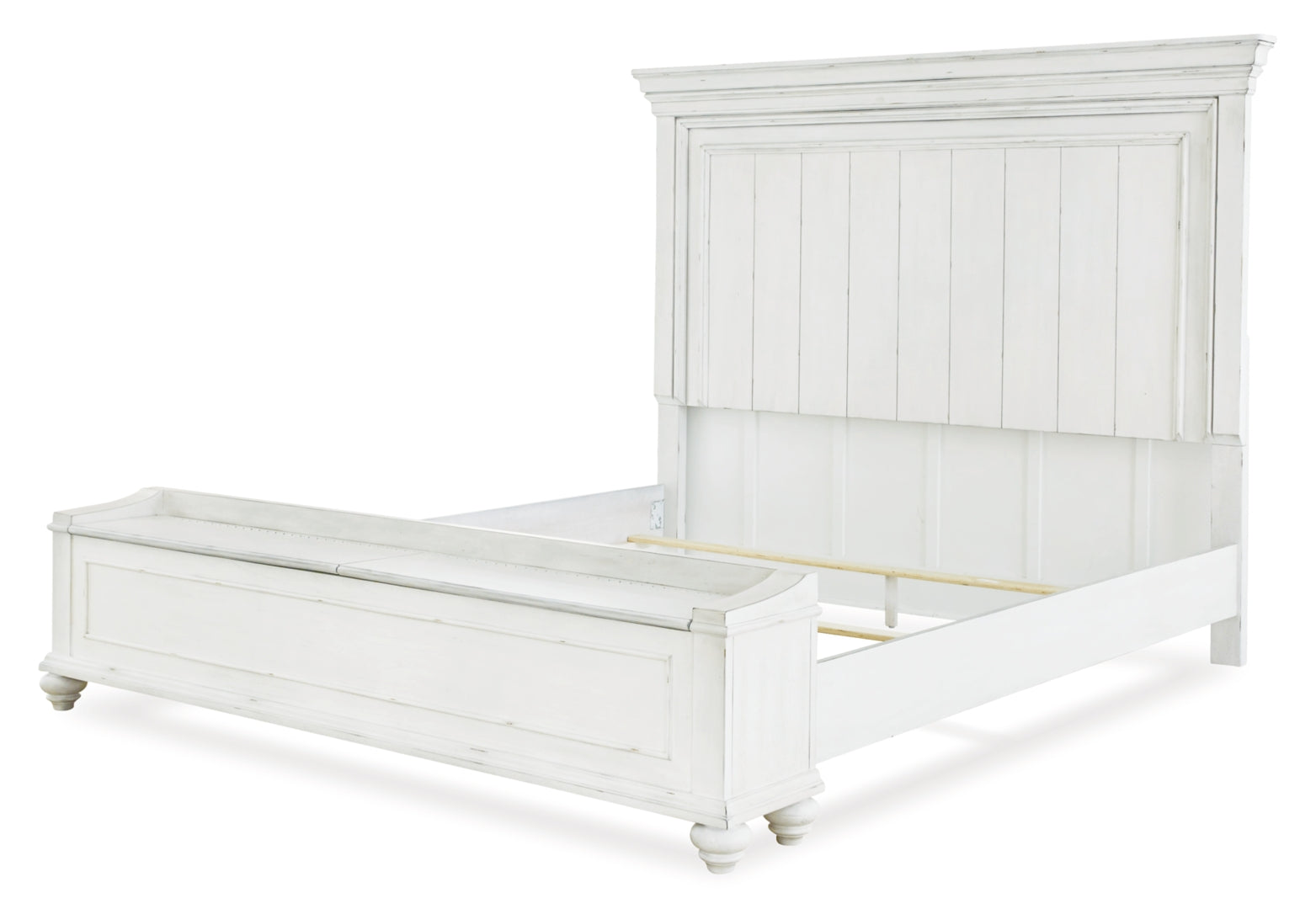 Kanwyn California King Panel Bed with Storage Bench