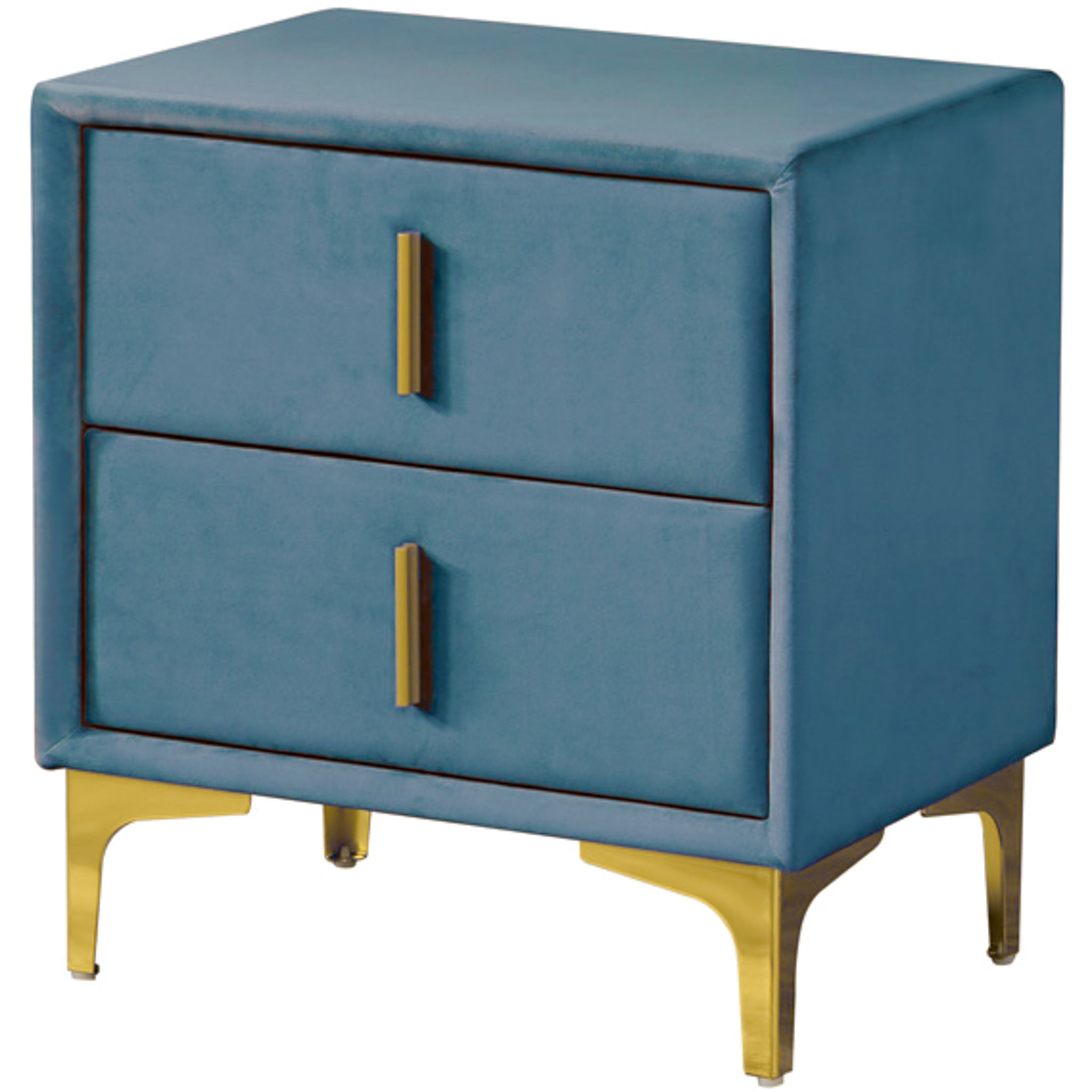 Angela Sea Blue Velvet Night Stand