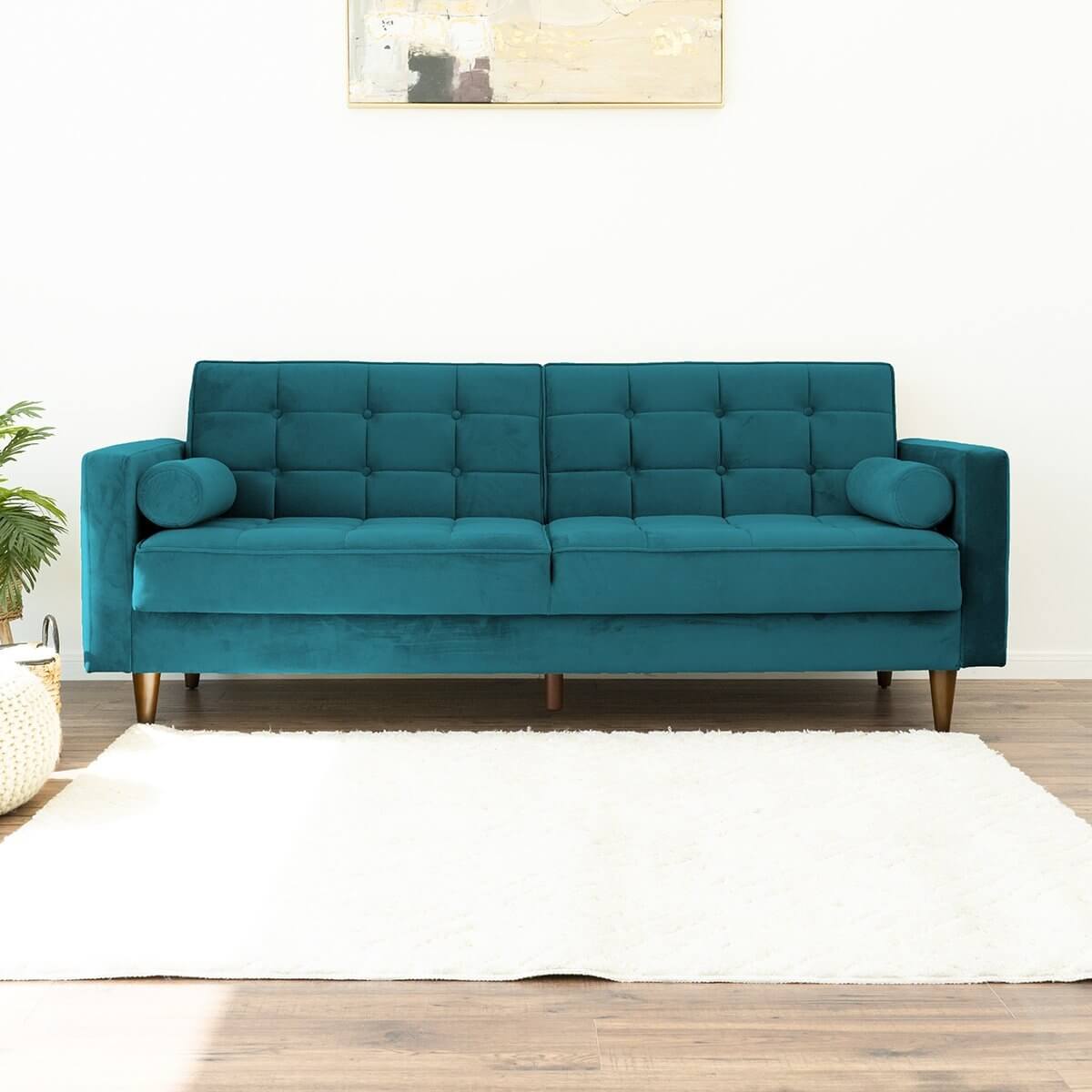 Bennet Sleeper Sofa Teal Velvet