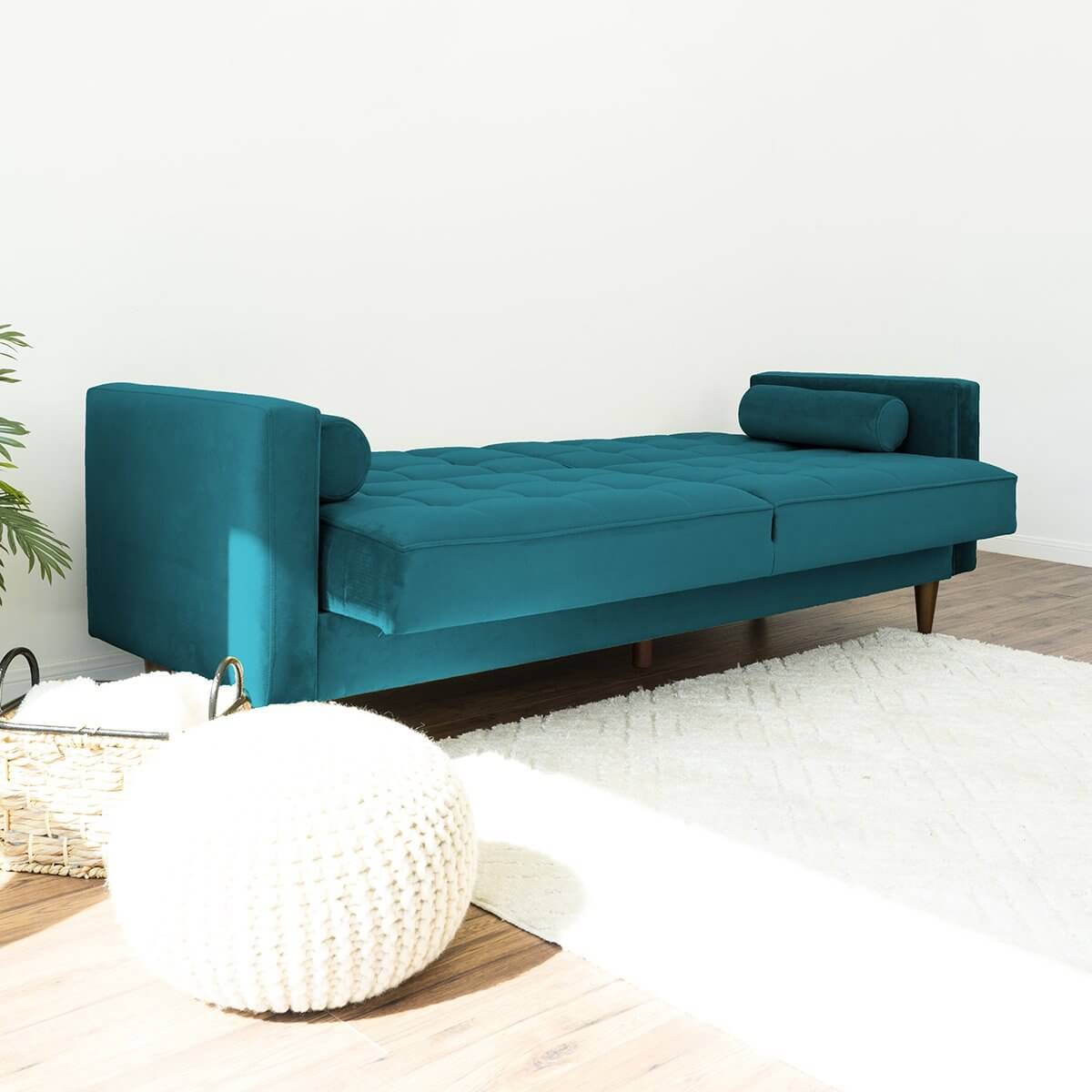 Bennet Sleeper Sofa Teal Velvet