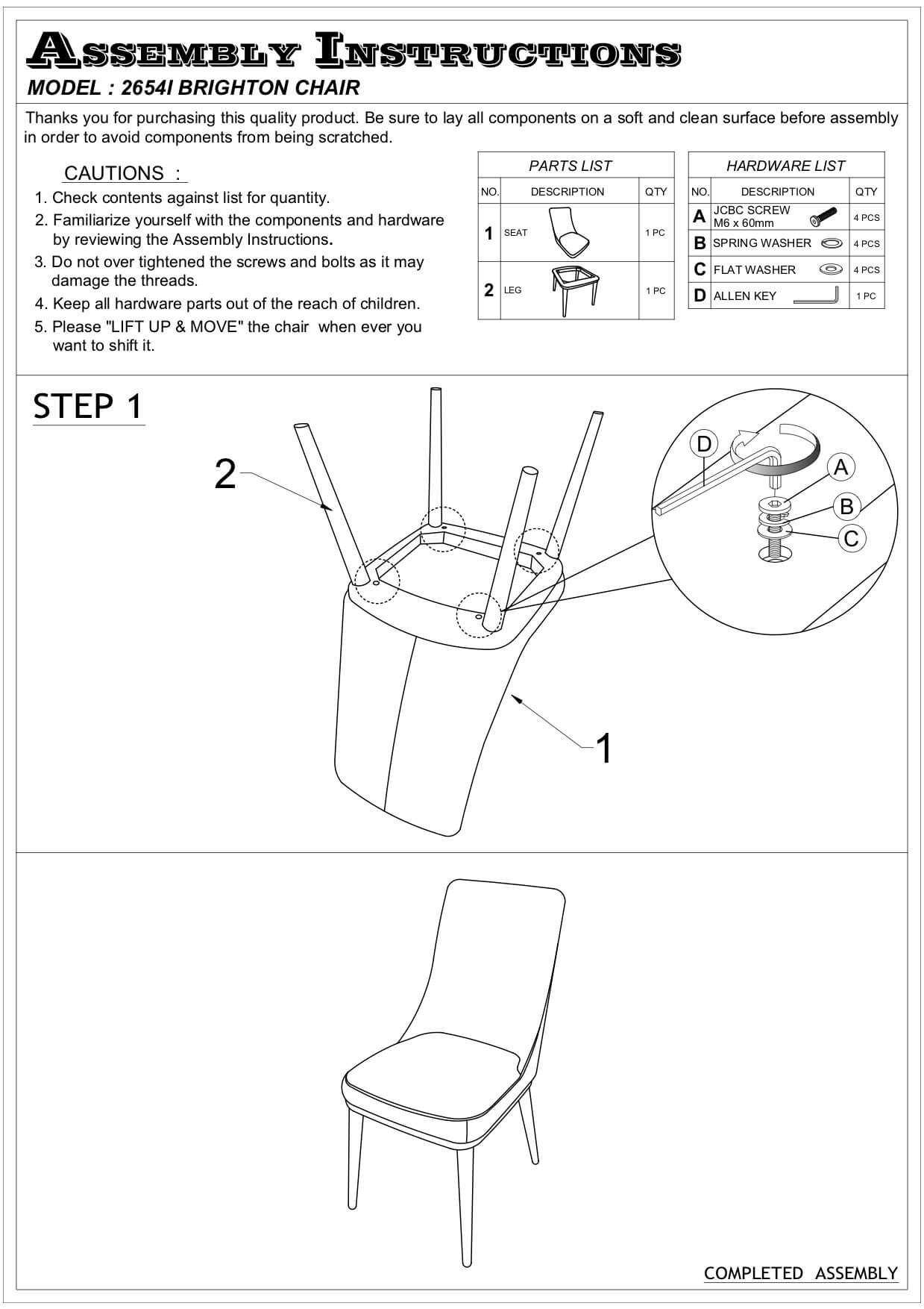 Brighton Dining Chair Grey