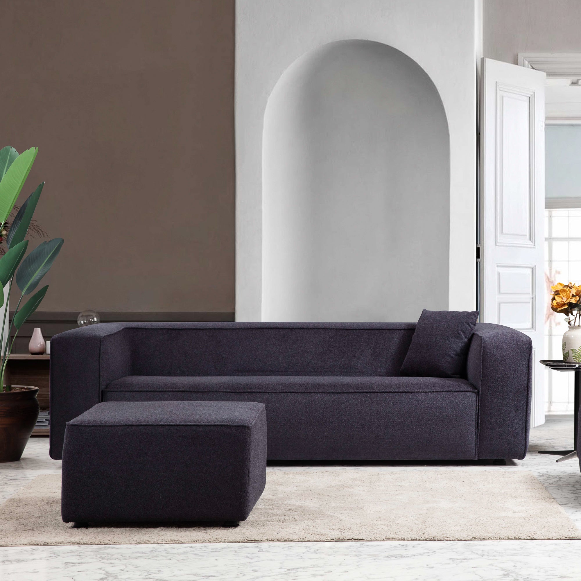 Barcelona Modern Boucle Sofa Grey