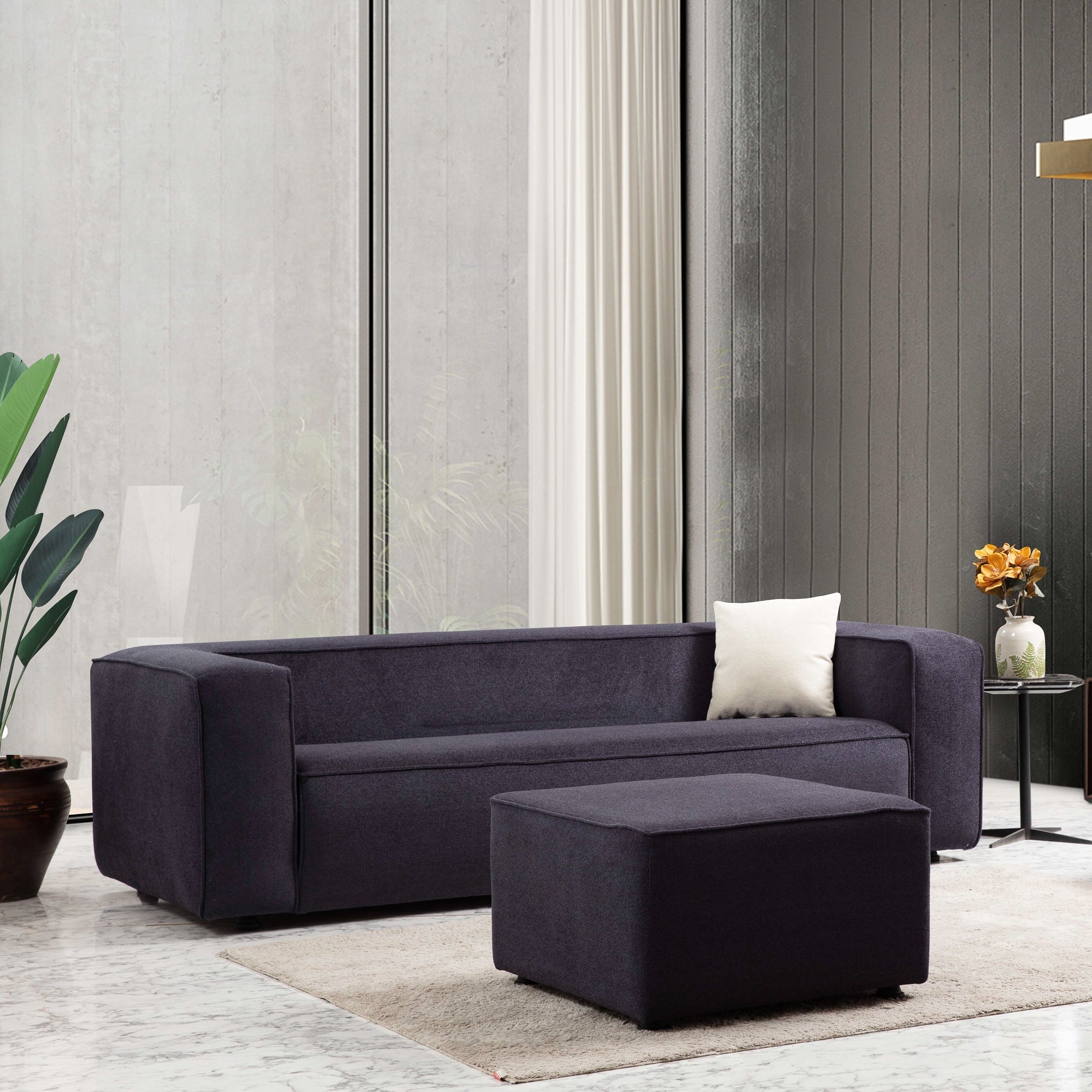 Barcelona Modern Boucle Sofa Grey