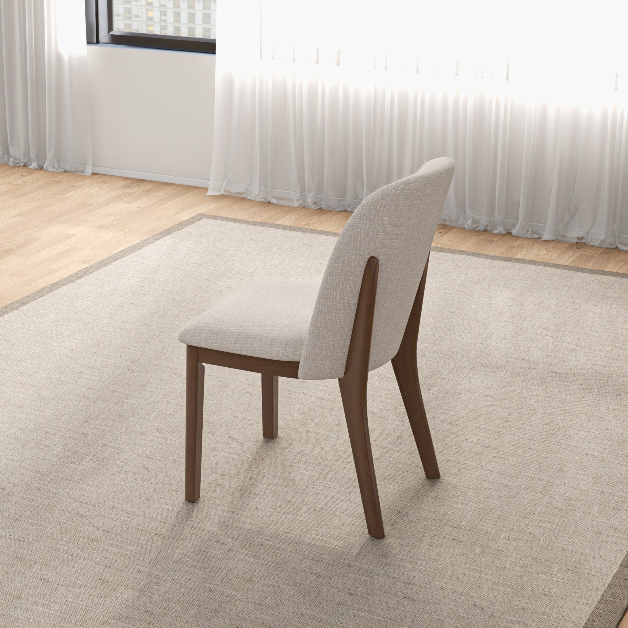 Belfast Beige Linen Dining Chair