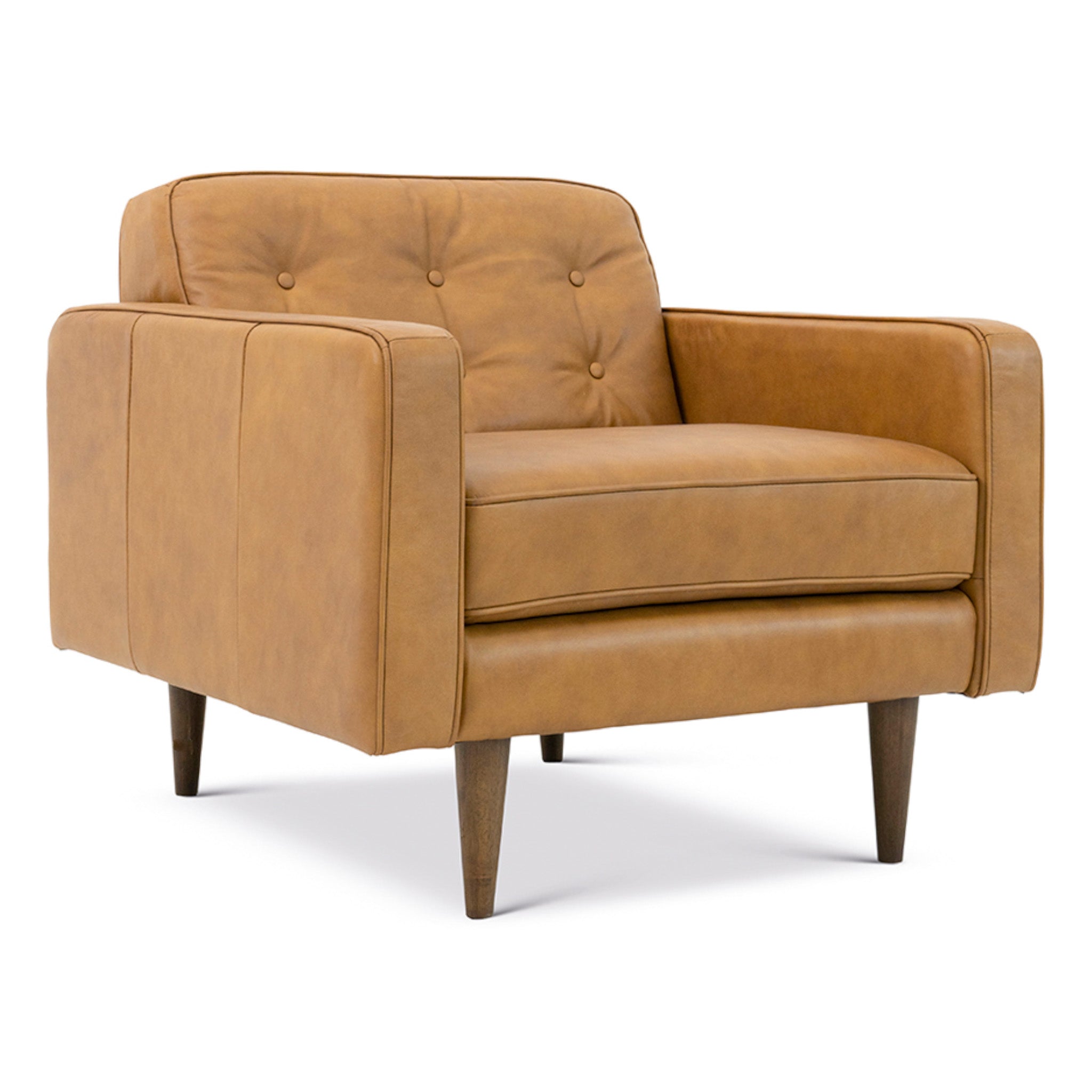 Broxton Leather Lounge Chair Tan