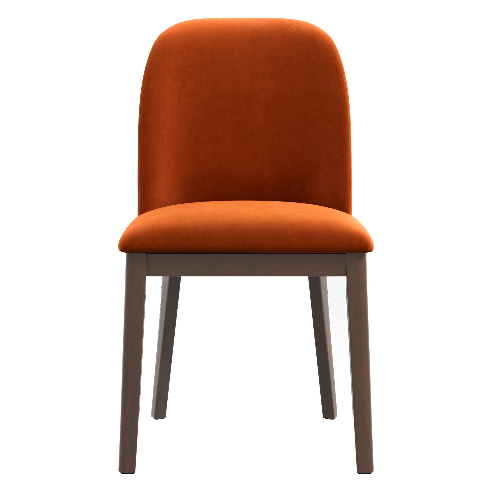 Belfast Burnt Orange Velvet Dining Chair