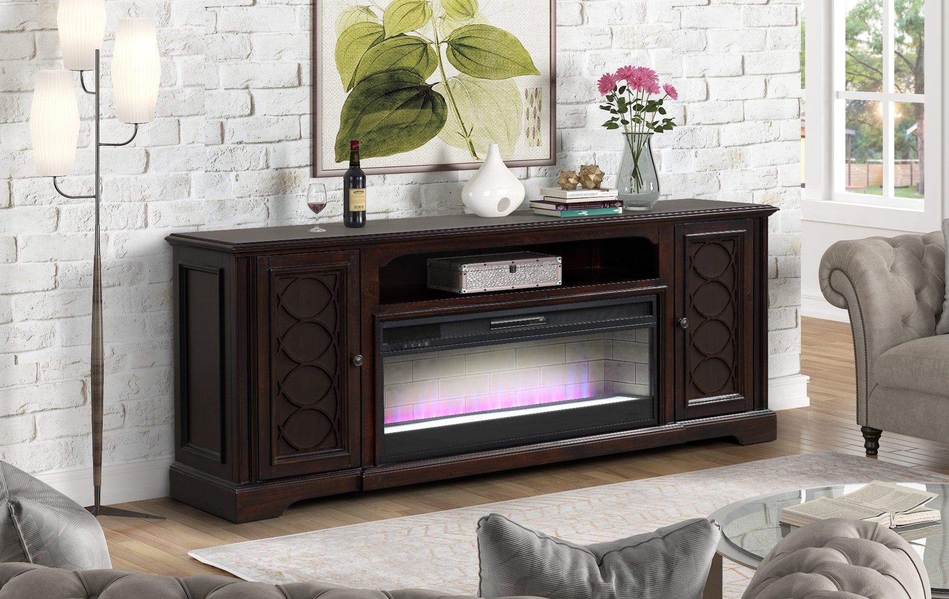 Montgomery TV Stand with Fireplace