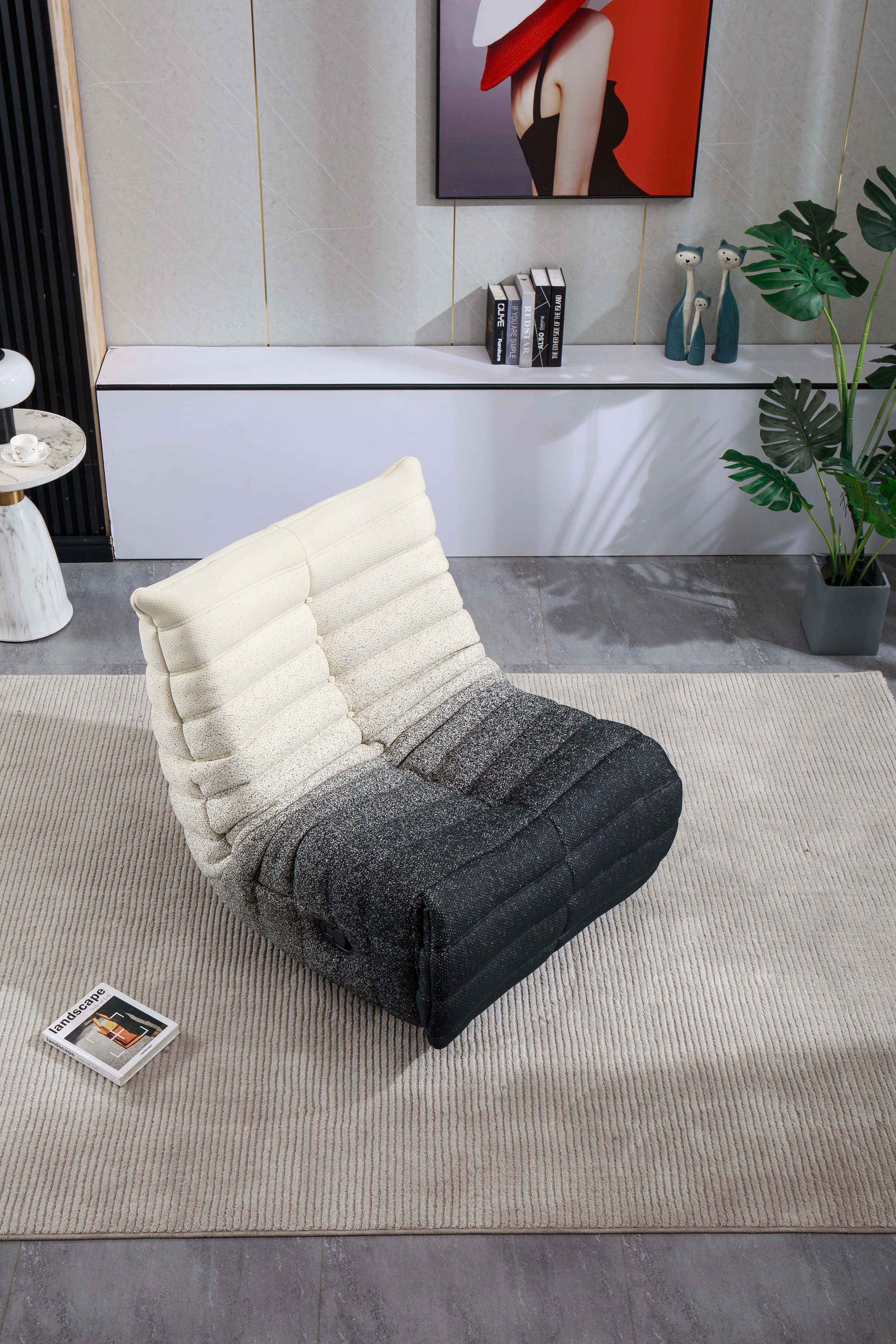 Langley Reclinin Velvet Chair White