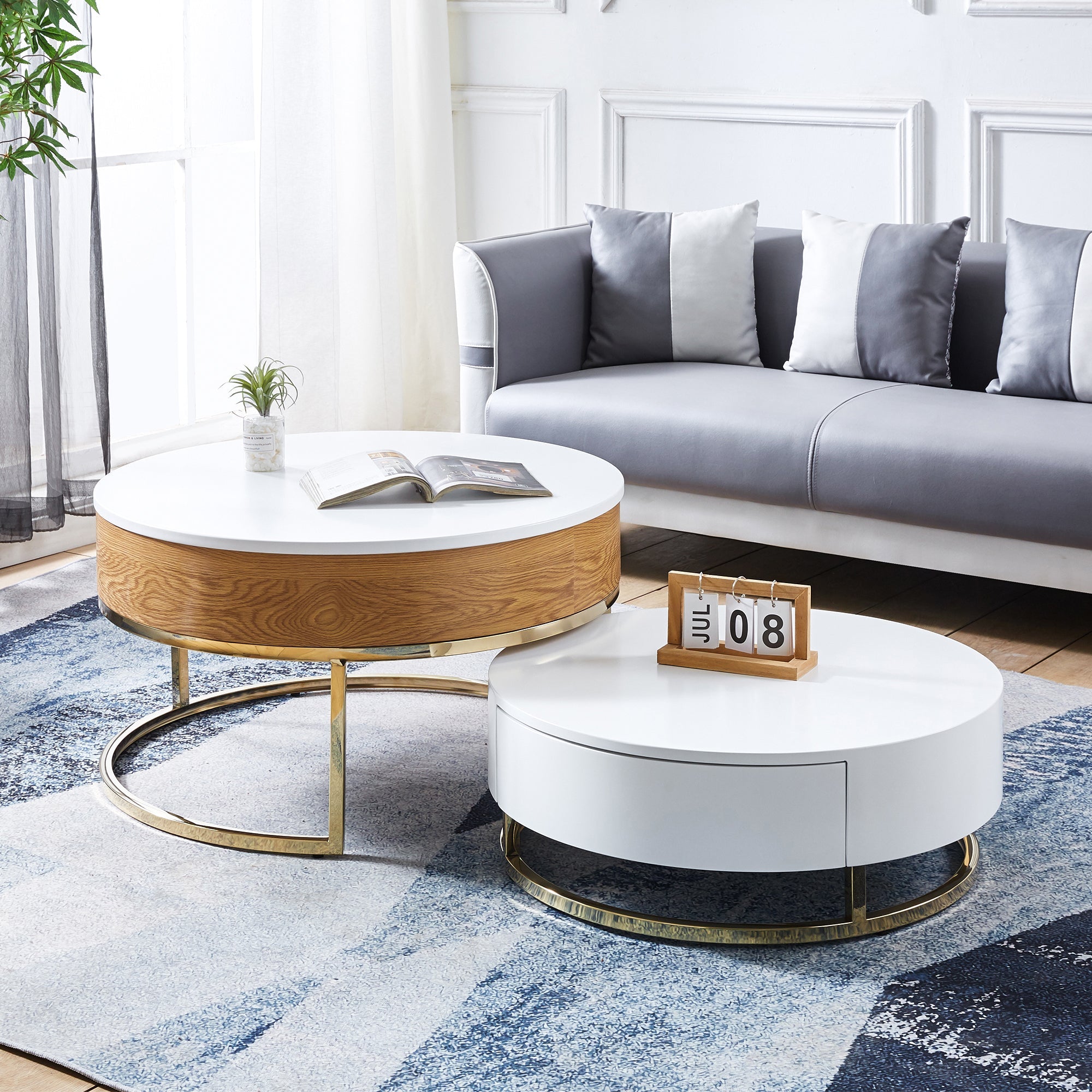 Siesta Oval Coffee Table with 2 Stool