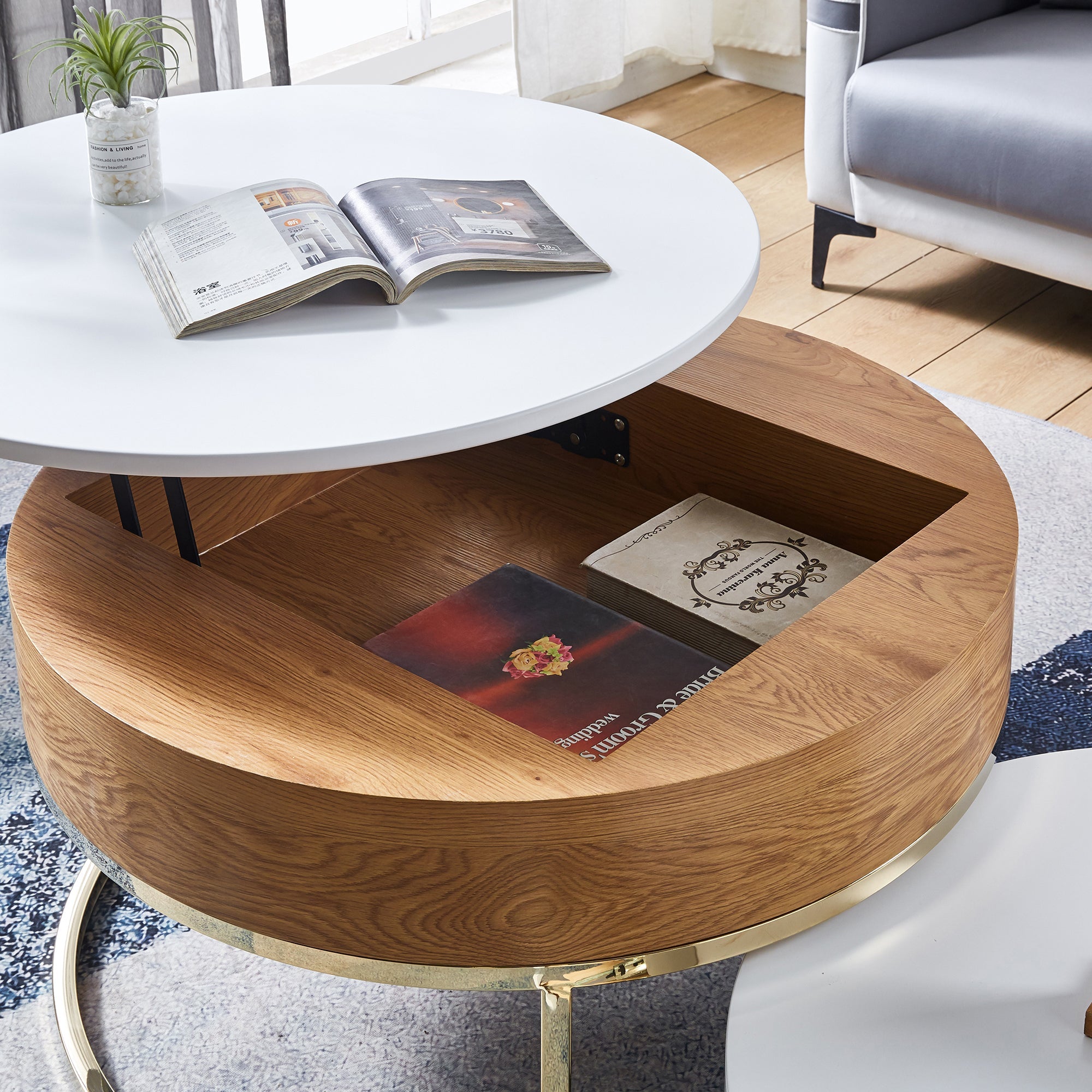 Siesta Oval Coffee Table with 2 Stool