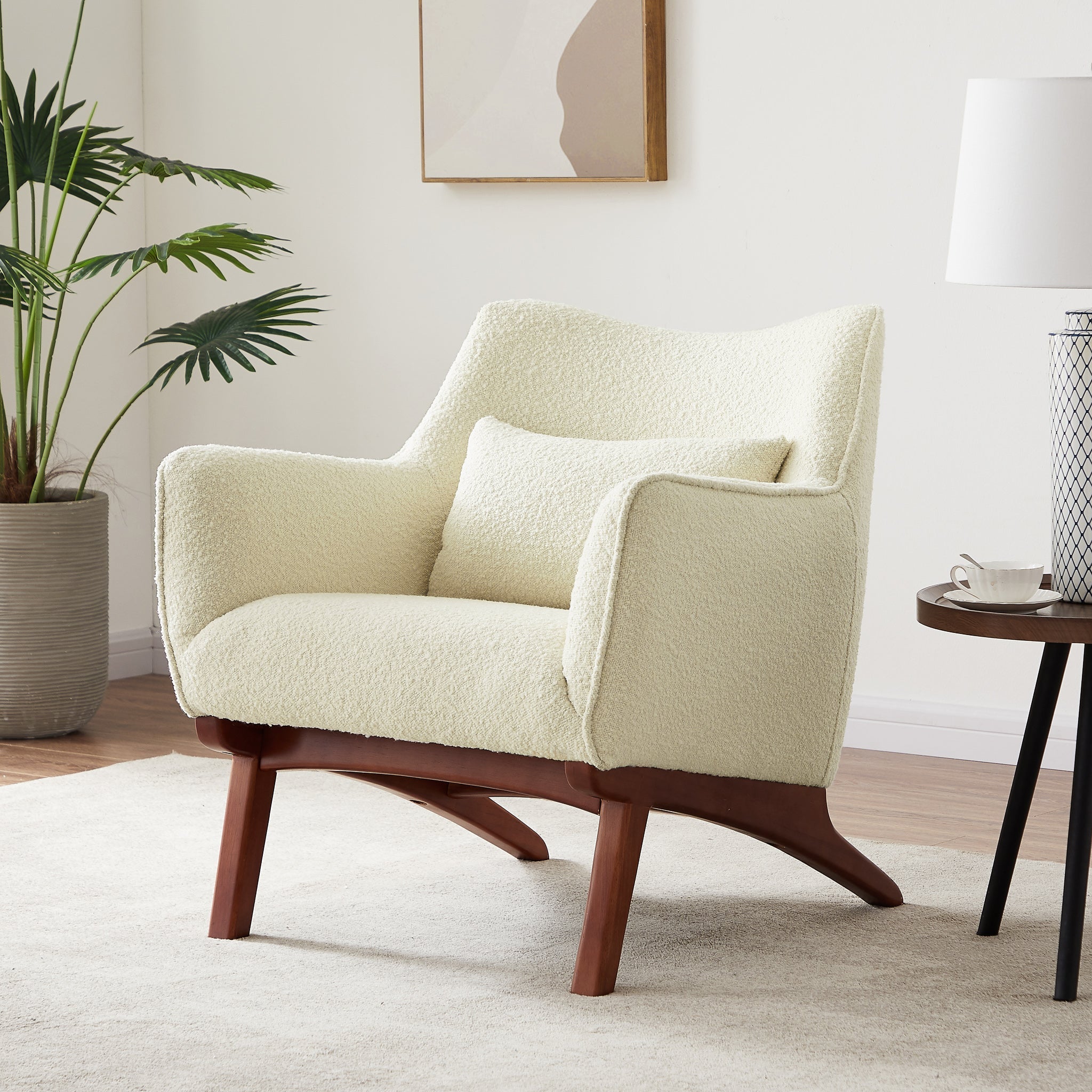 Casper Beige Boucle Armchair