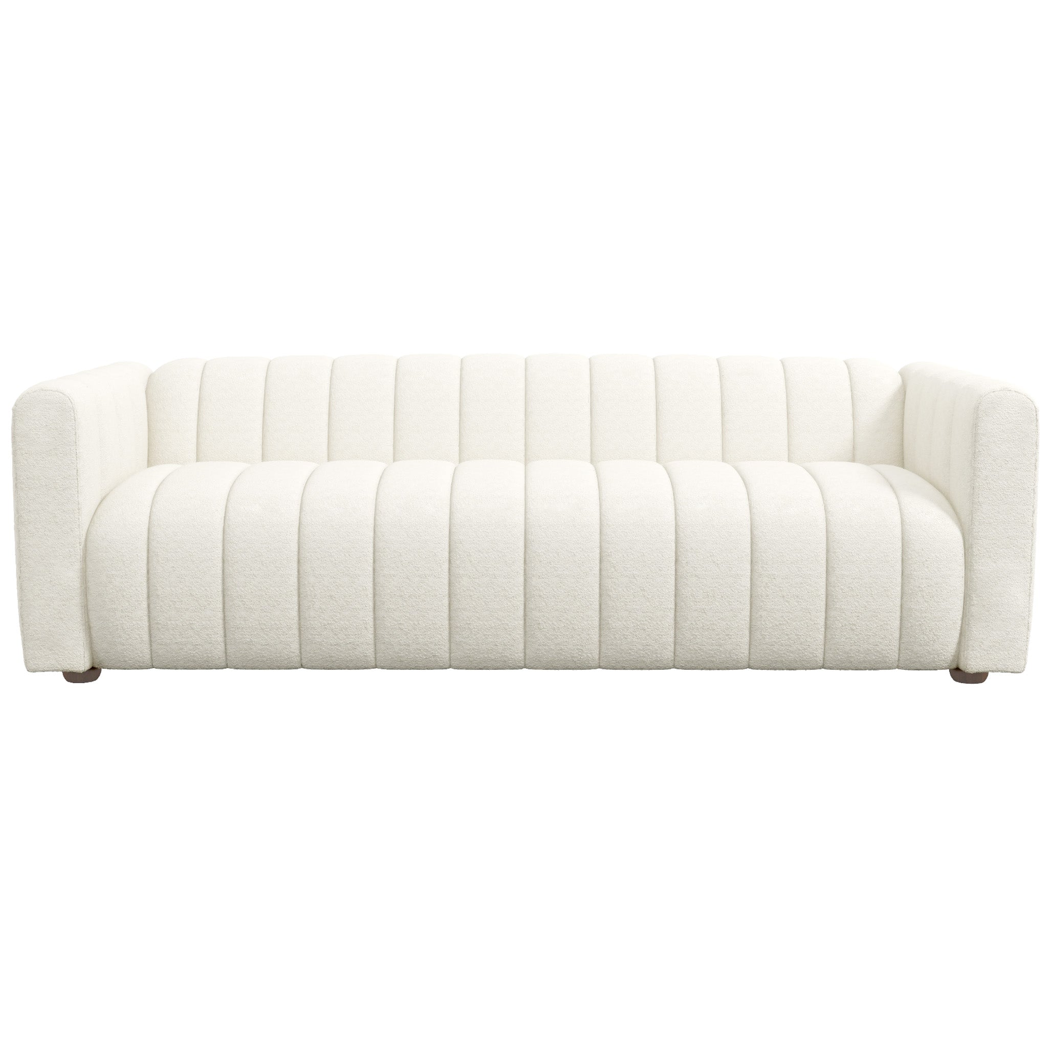 Clara White Boucle Sofa