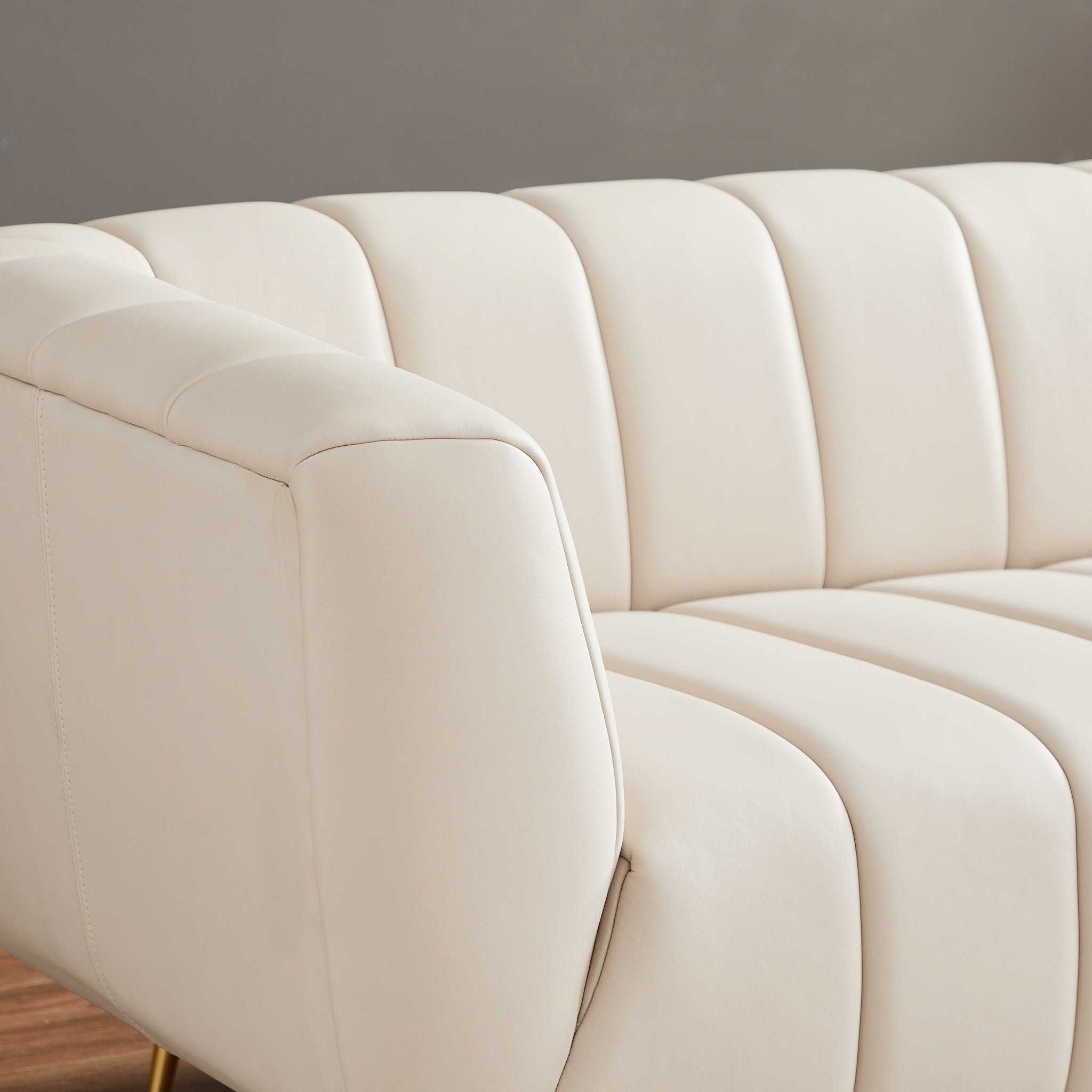 Clodine Sofa Cream Leather