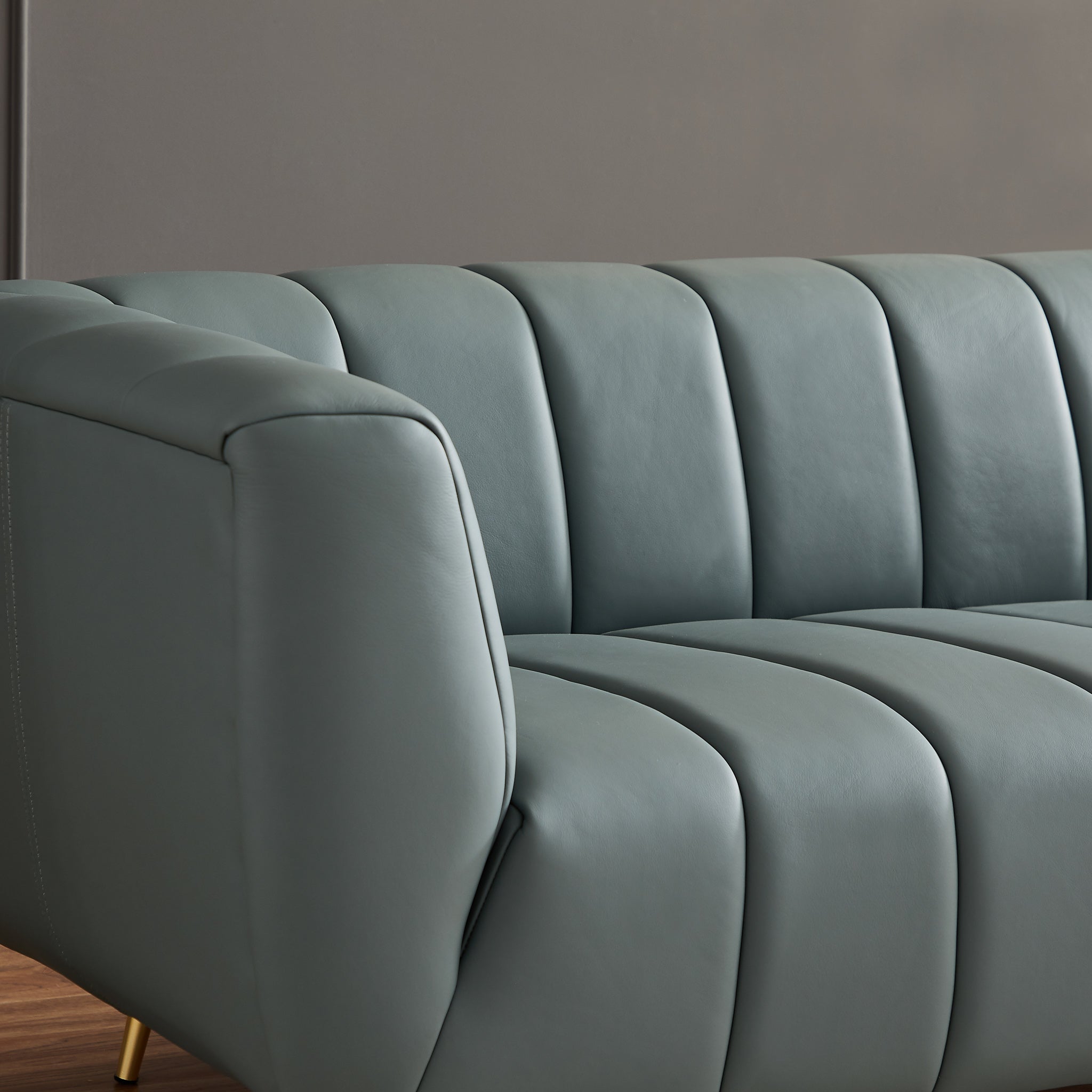 Clodine Sofa Blue Leather