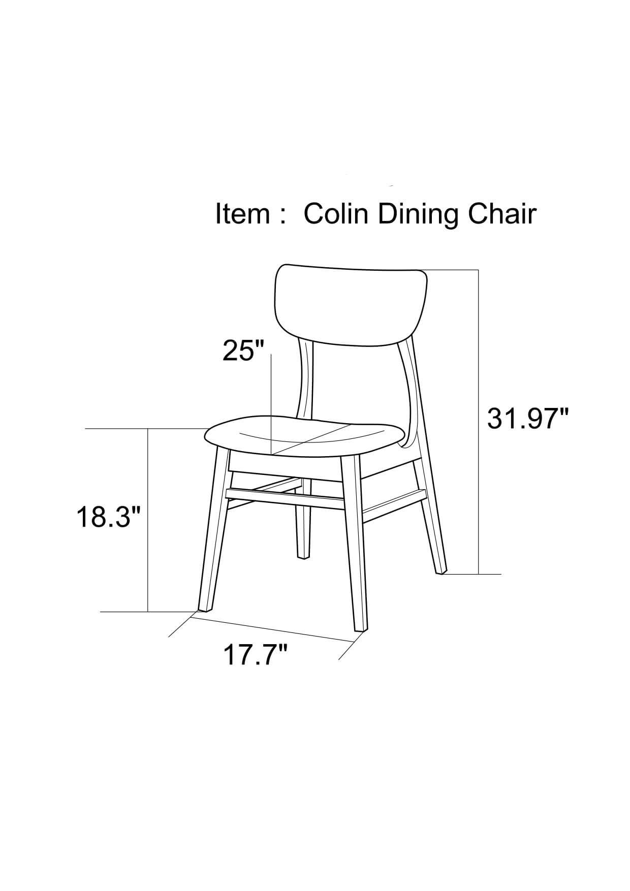 Collins Dining Chair Grey