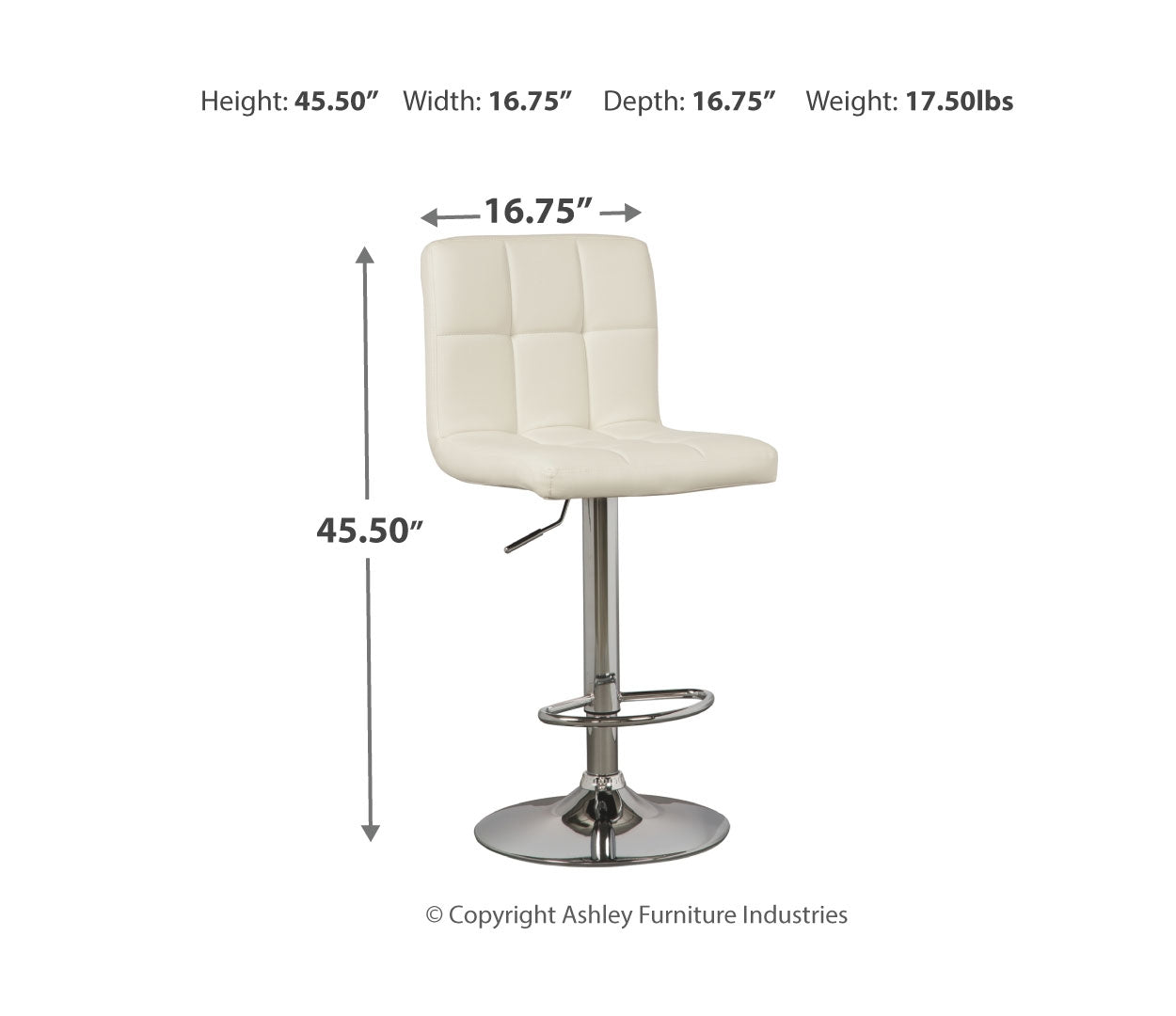 Bellatier Adjustable Height Bar Stool