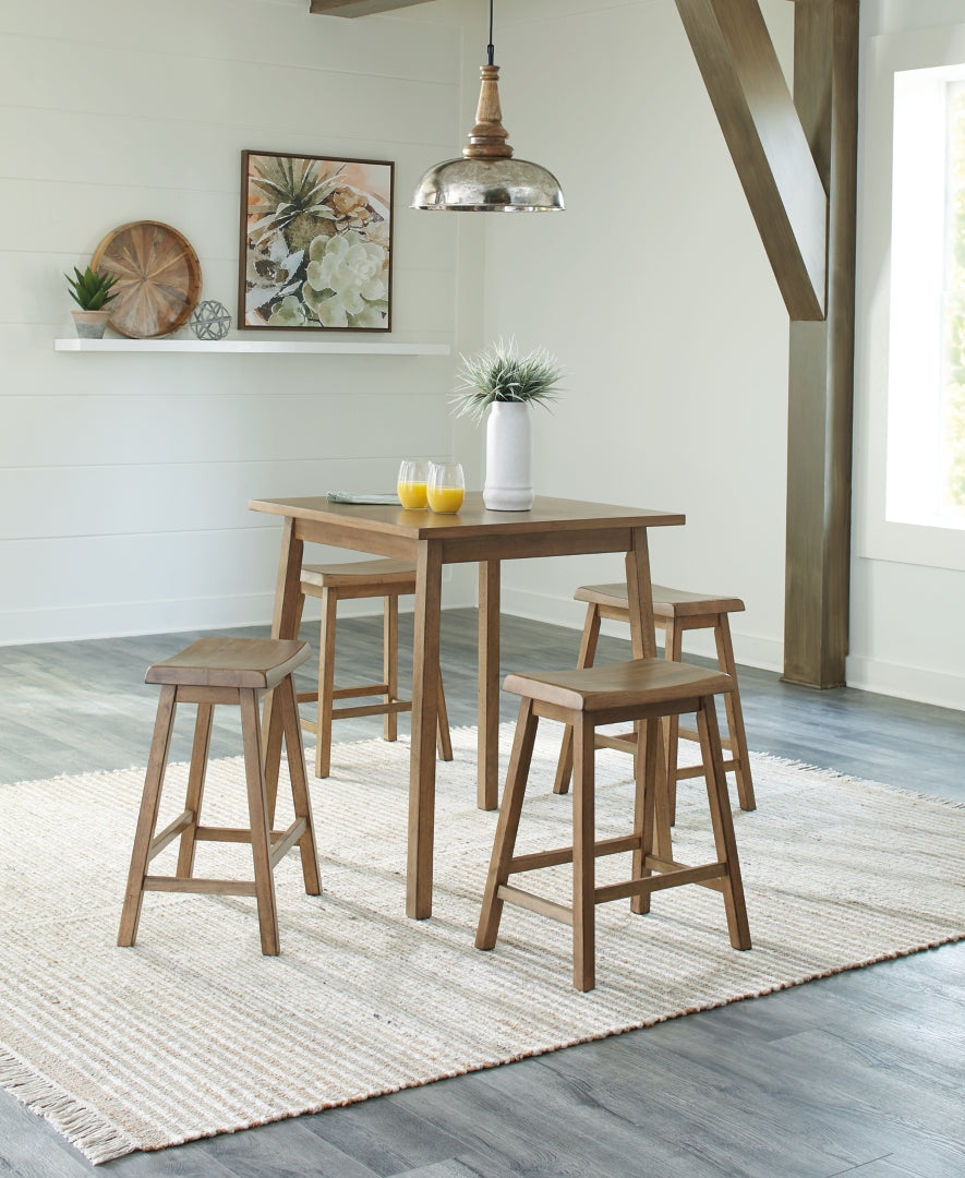 Shully Counter Height Dining Table and 4 Barstools