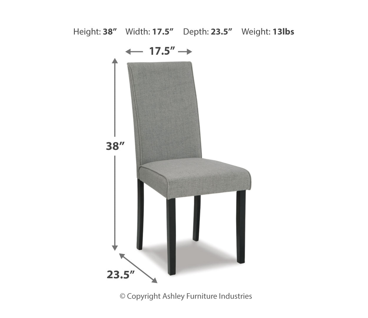 Kimonte 2-Piece Dining Room Chair