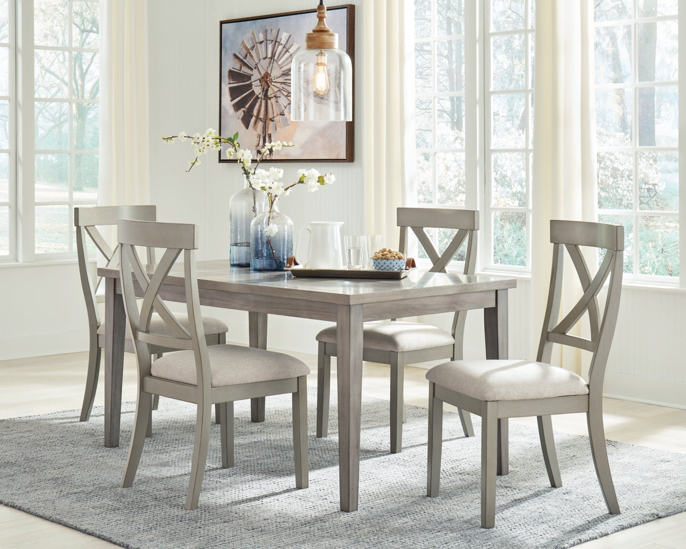 Parellen Dining Table and 4 Chairs