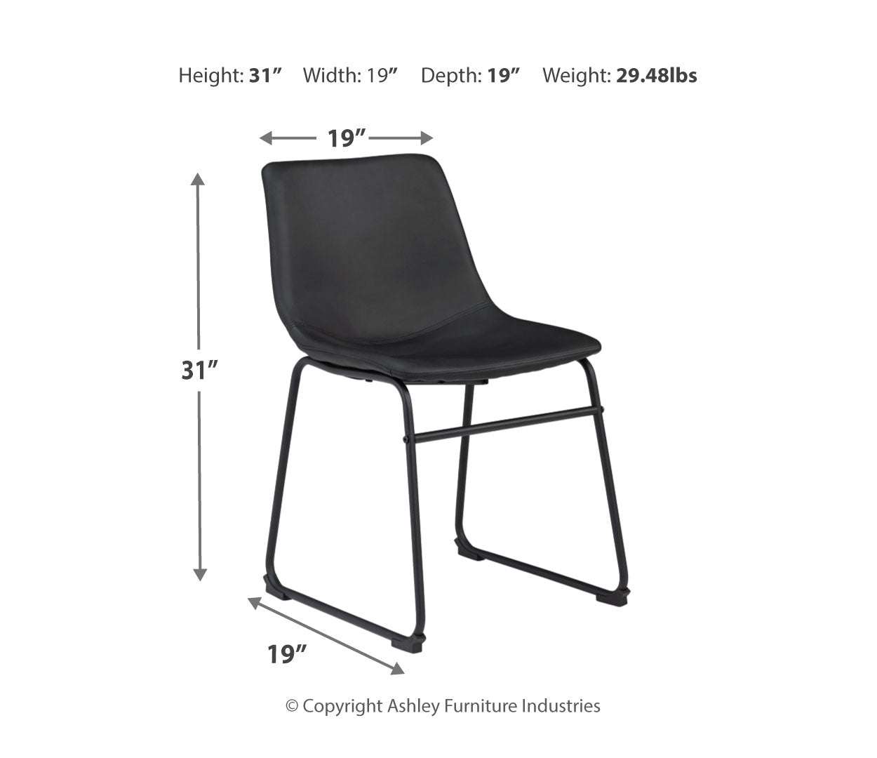 Centiar Dining Table and 2 Chairs