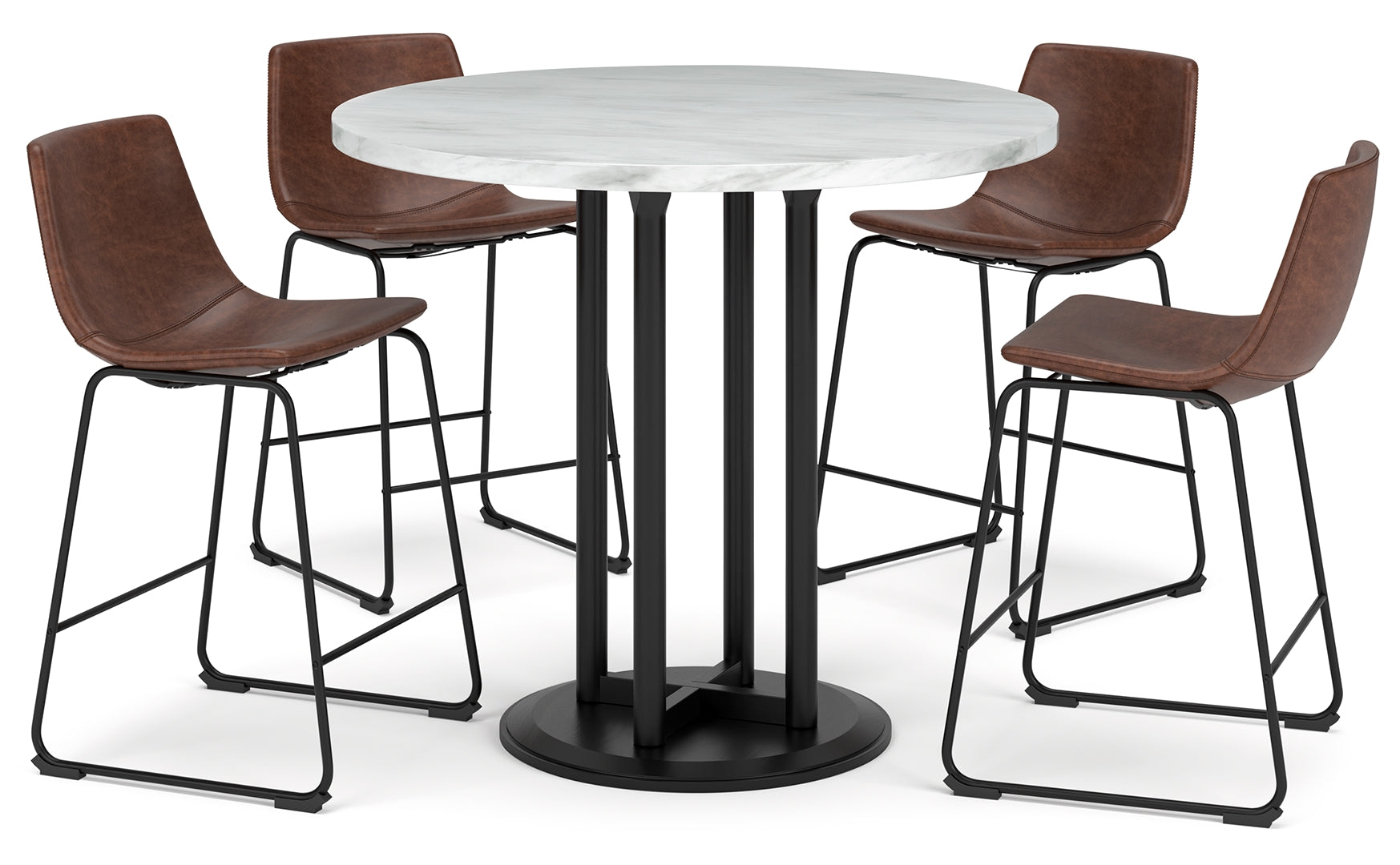 Centiar Counter Height Dining Table and 4 Barstools