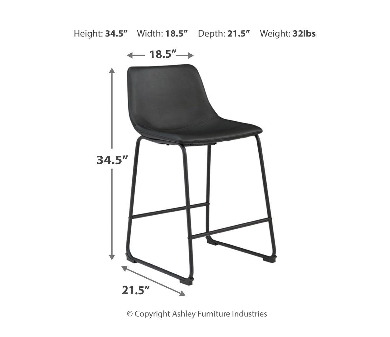 Centiar Counter Height Dining Table and 2 Barstools