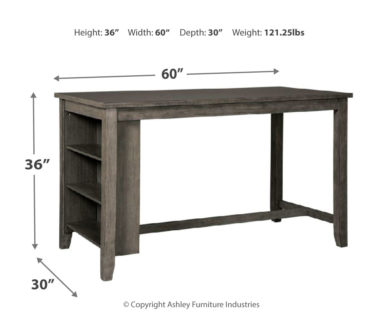 Caitbrook Counter Height Dining Table and 4 Barstools