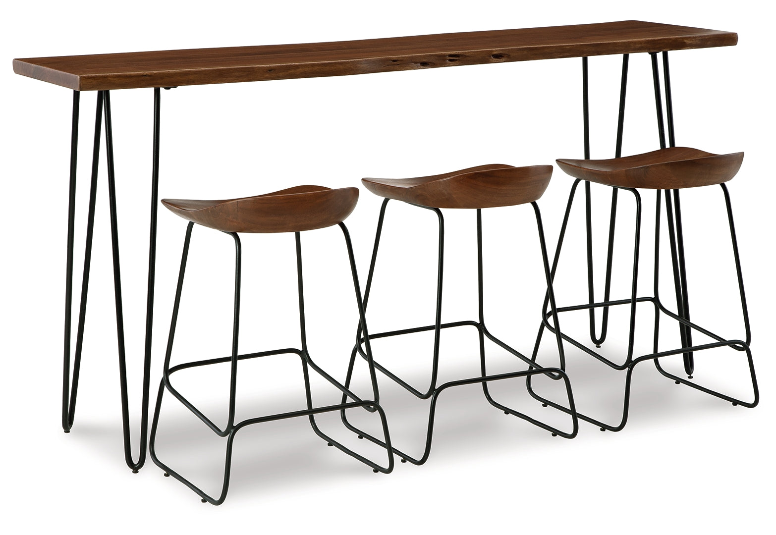 Wilinruck Counter Height Dining Table and 3 Barstools