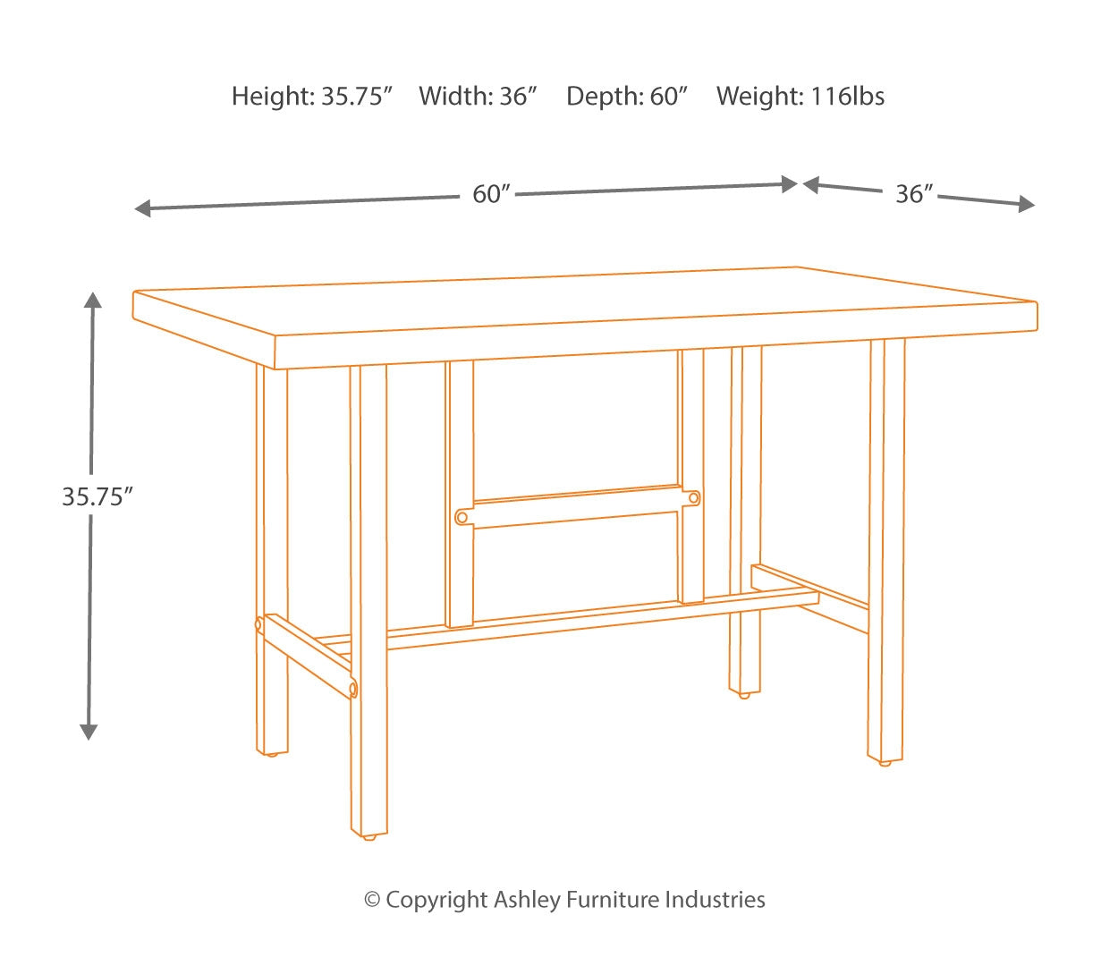 Kavara Counter Height Dining Table and 2 Barstools and 2 Benches