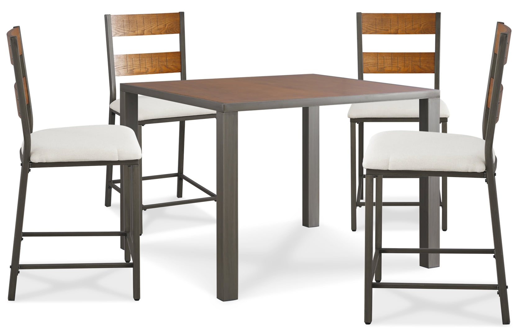 Stellany Counter Height Dining Table and 4 Barstools