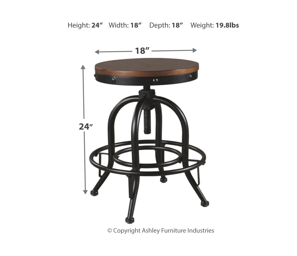 Valebeck Counter Height Dining Table and 4 Barstools