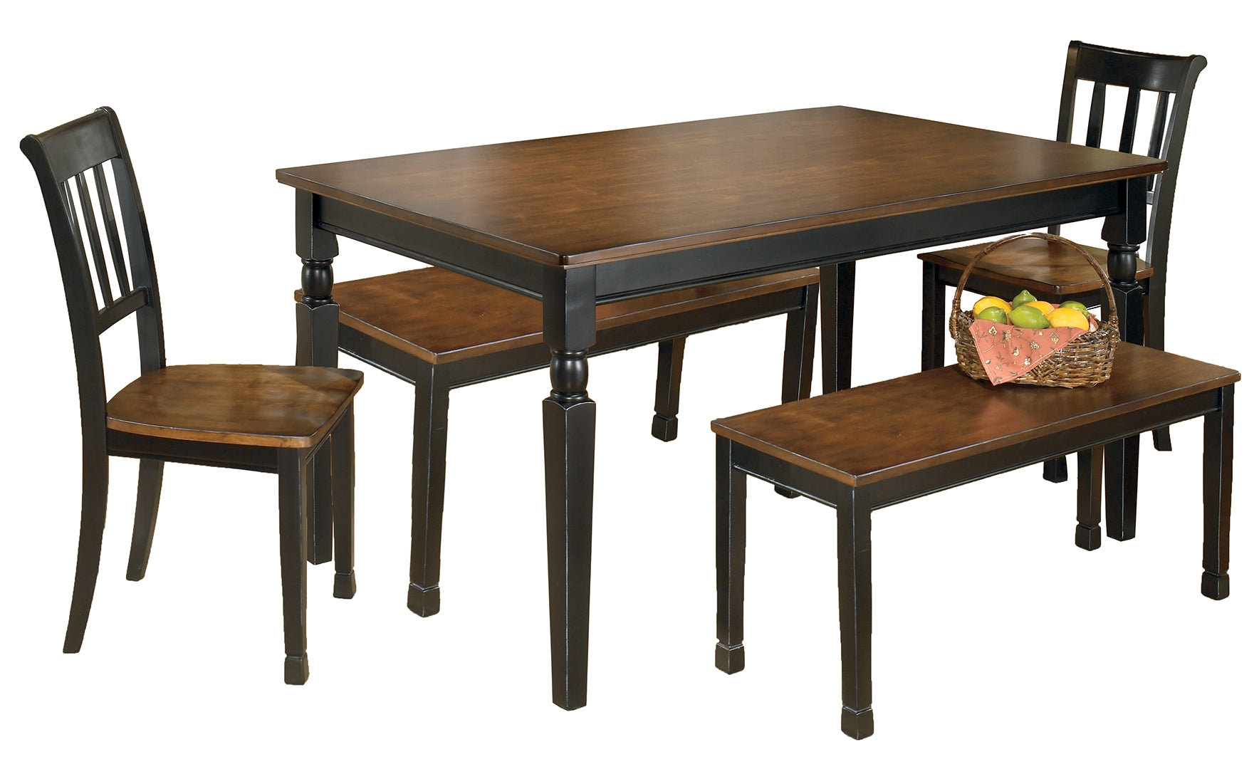 Owingsville Dining Table and 2 Chairs and 2 Benches