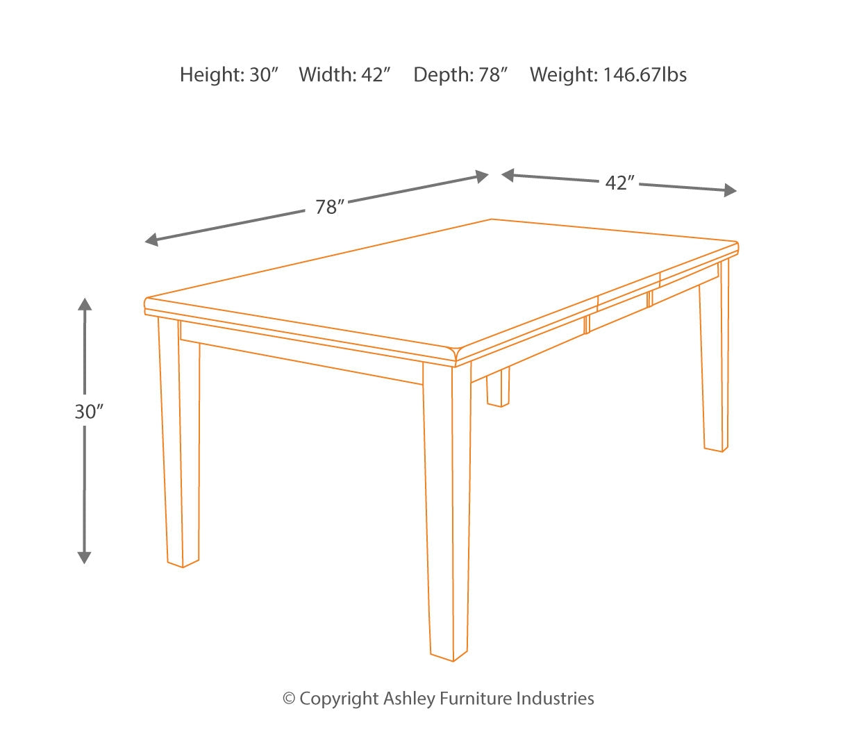 Ralene Dining Extension Table