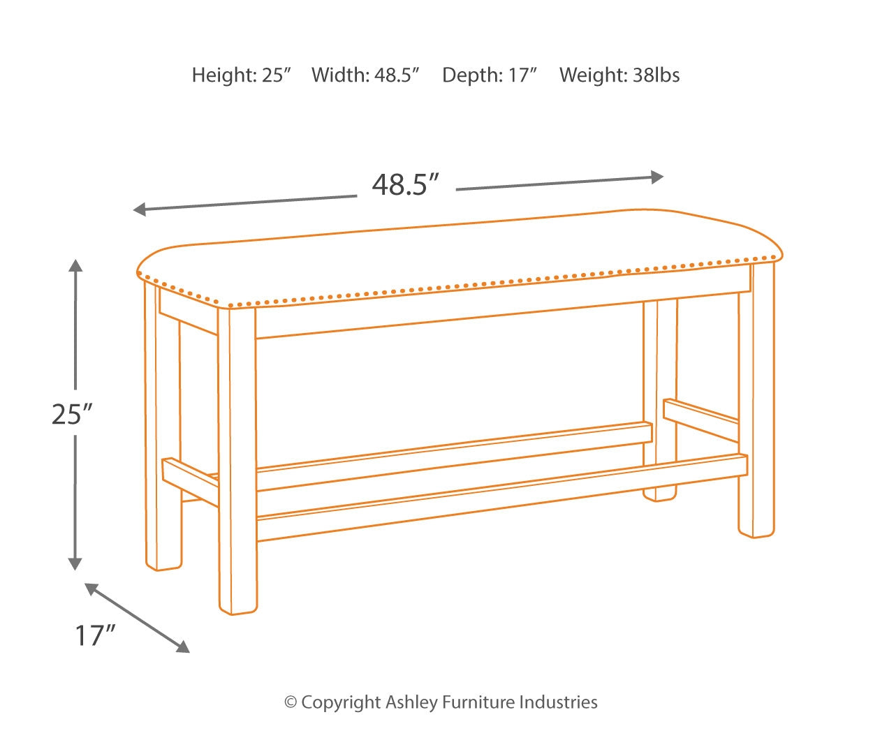 Moriville Counter Height Dining Bench