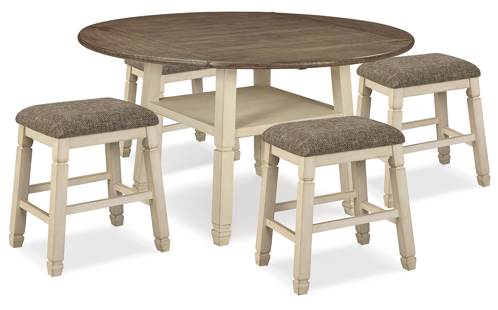 Bolanburg Counter Height Dining Table and 4 Barstools