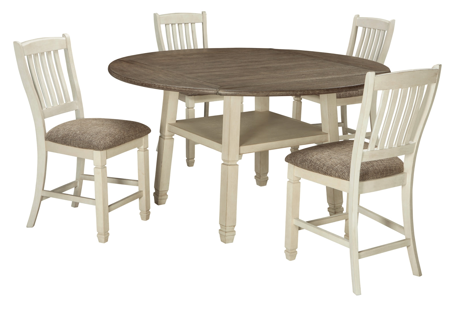 Bolanburg Counter Height Dining Table and 4 Barstools