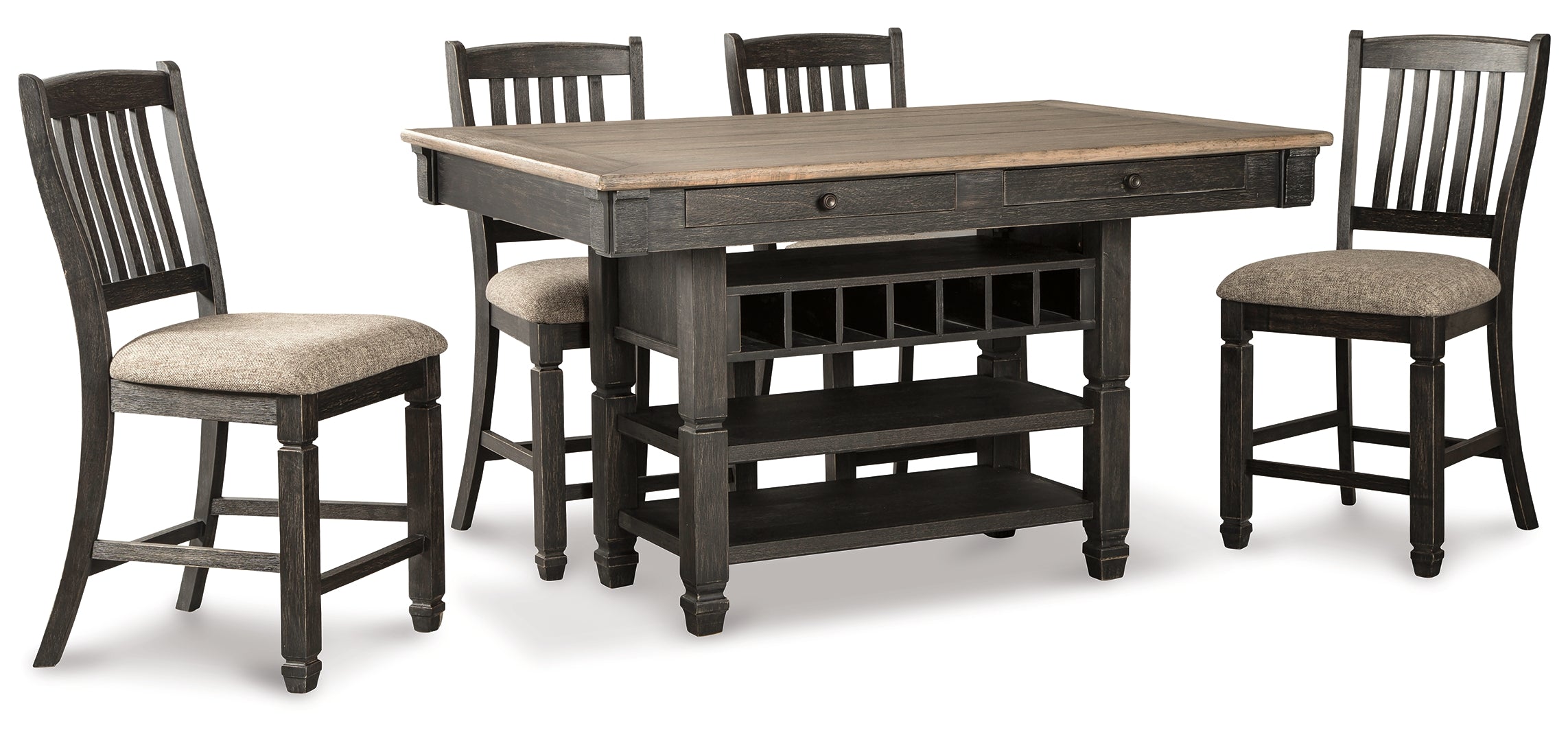 Tyler Creek Counter Height Dining Table and 4 Barstools