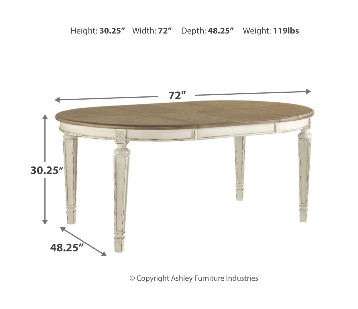 Realyn Dining Extension Table