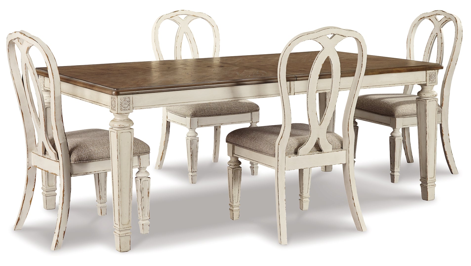 Realyn Dining Table and 4 Chairs