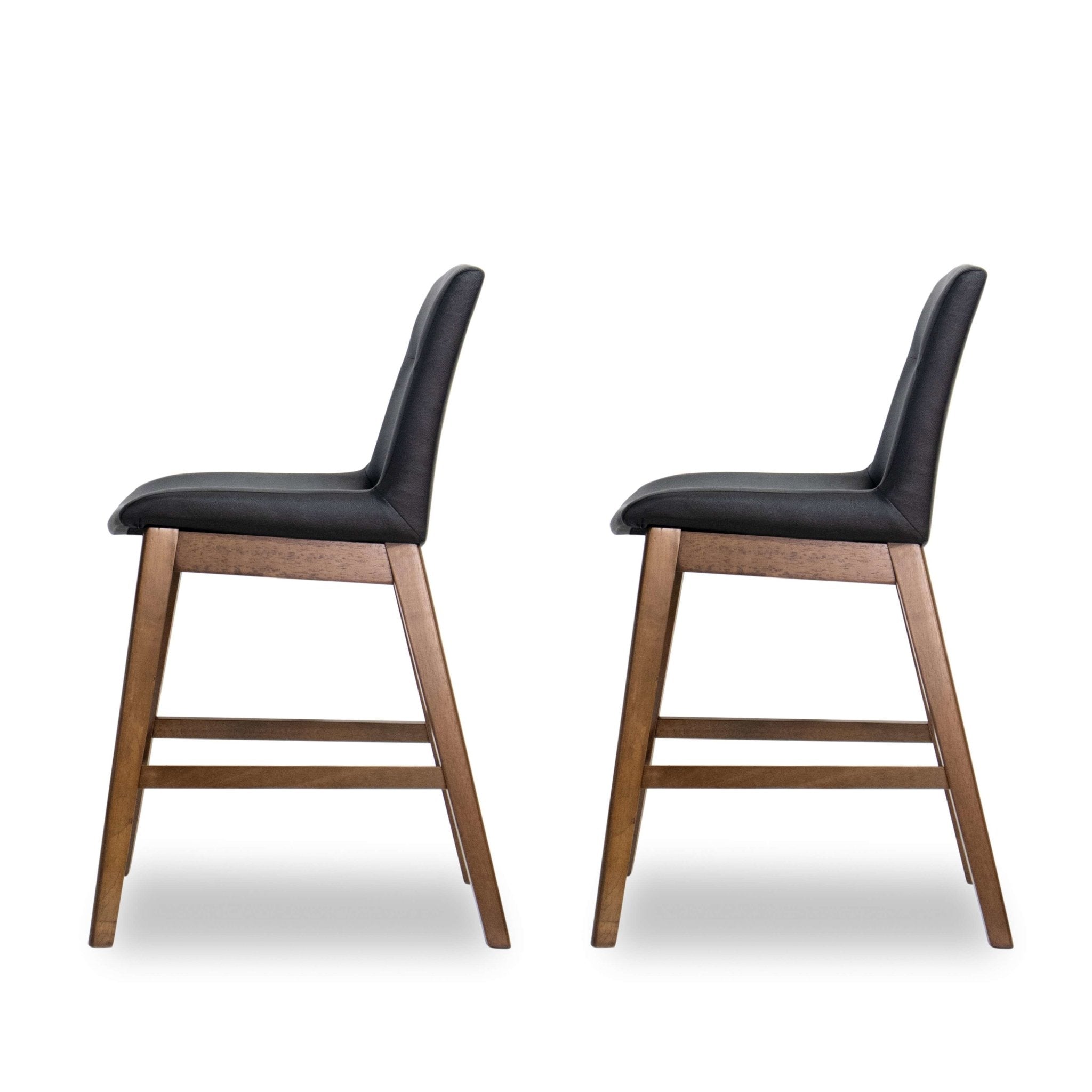 Danilo Counter Stool Black Leather