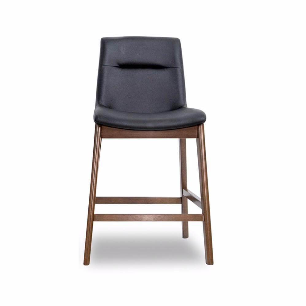 Danilo Counter Stool Black Leather