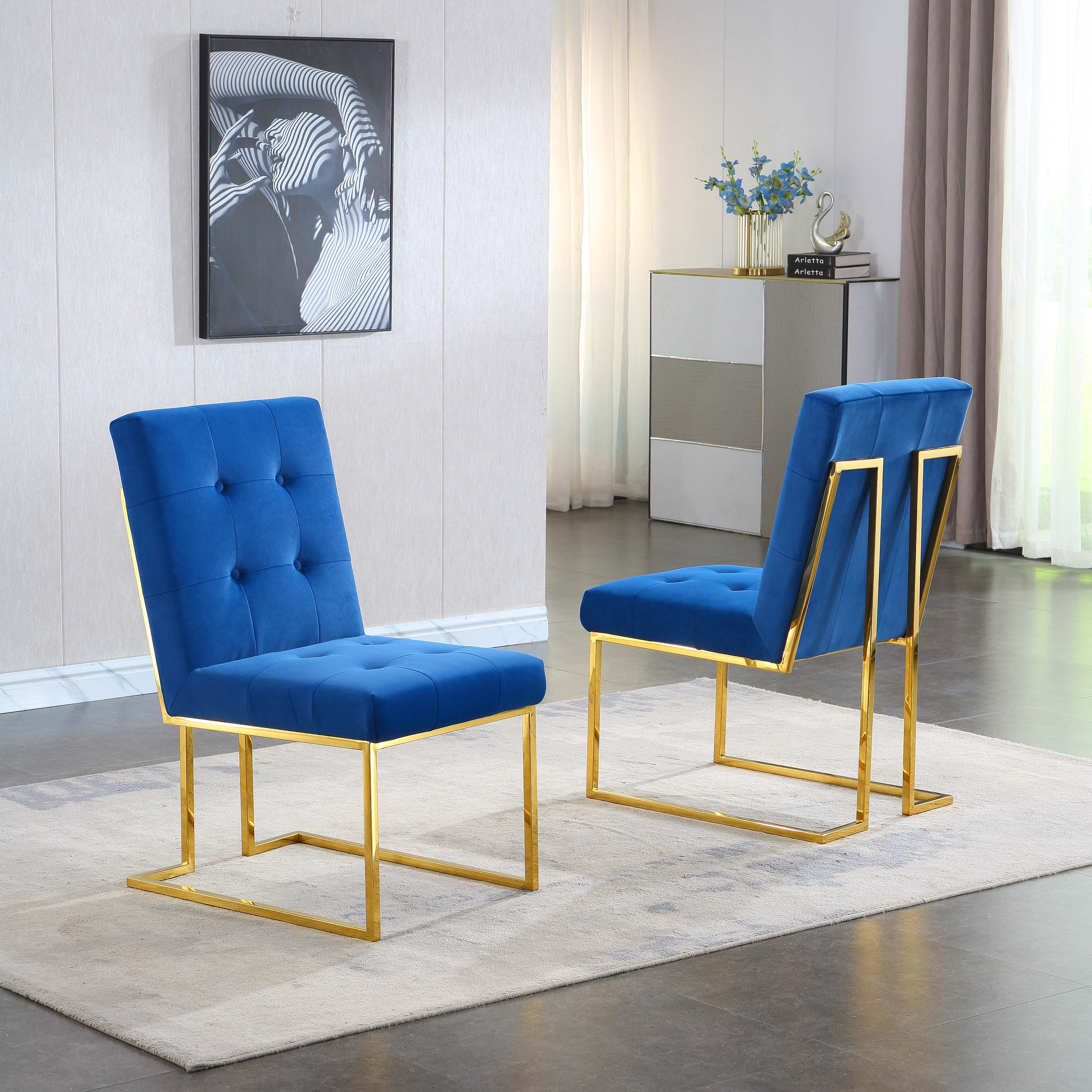Chesmore Dining Chair Blue Set of 2