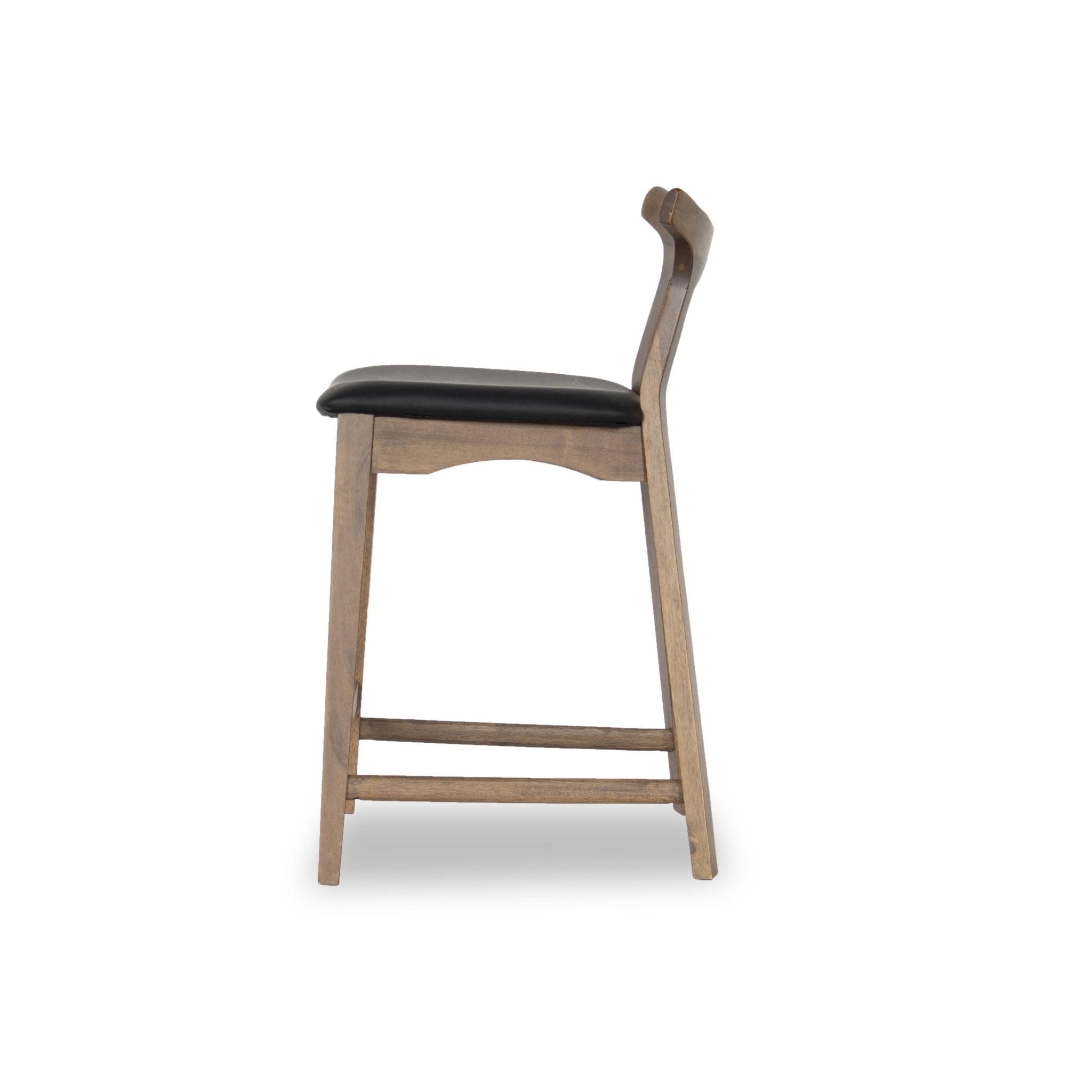 Dora Bar Stool 29" Black Leather