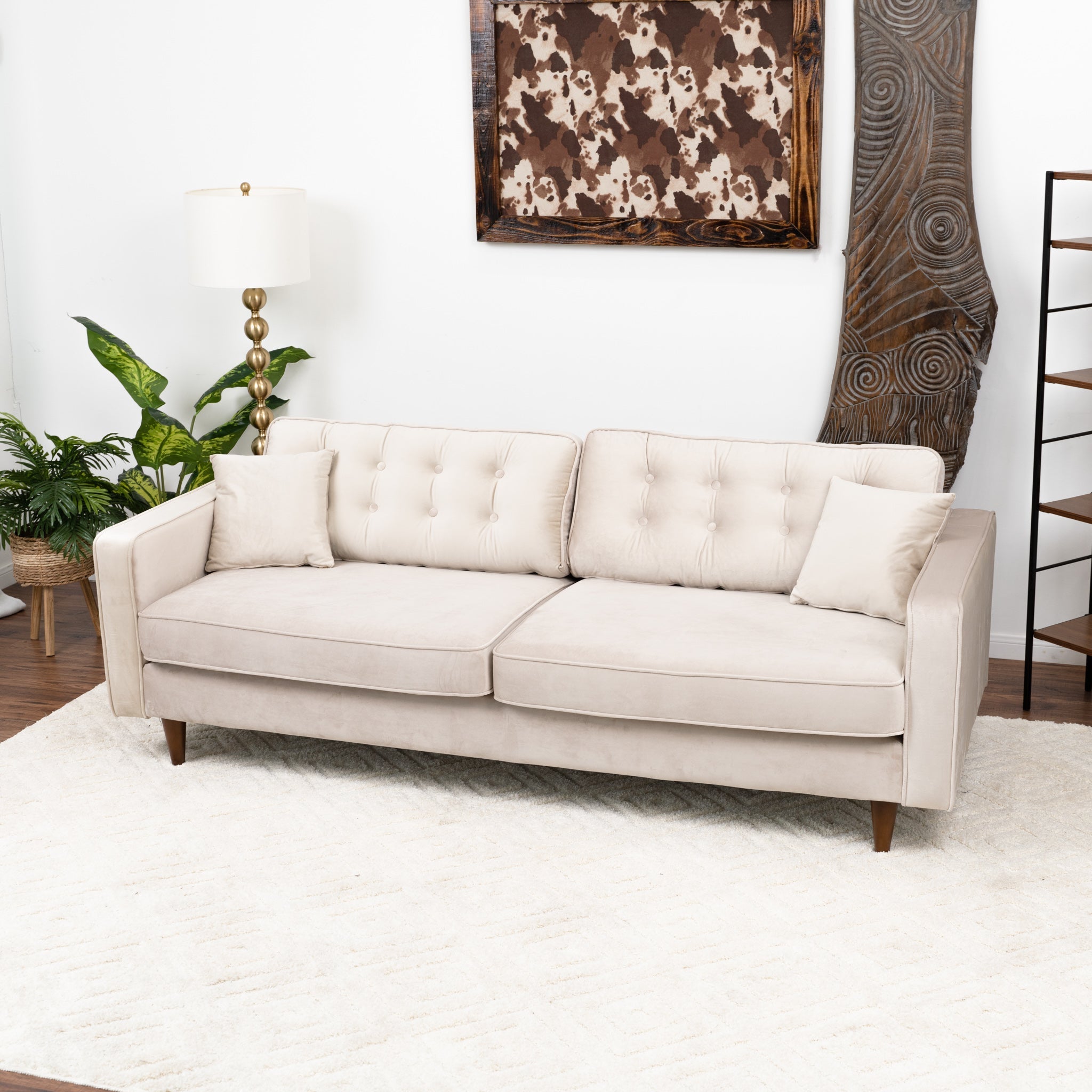 Oregon Sofa Beige Velvet