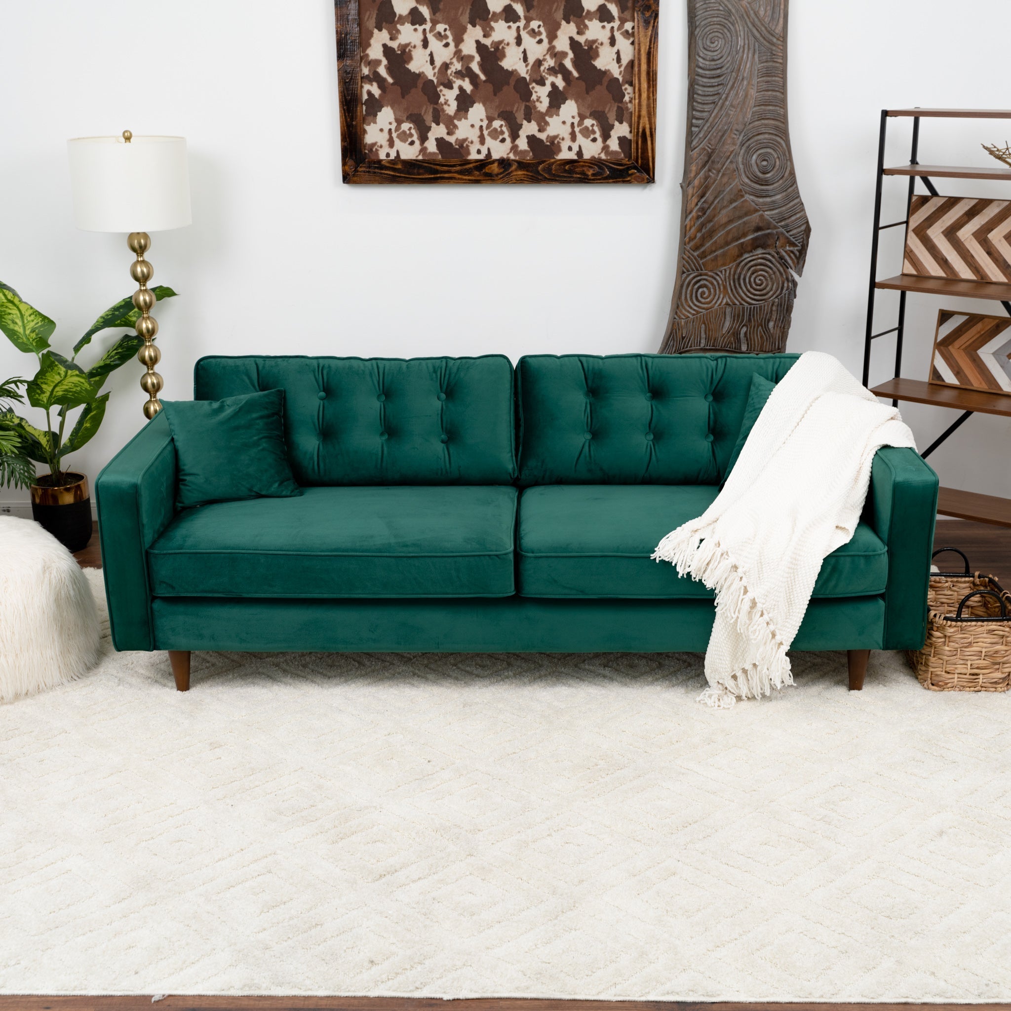 Oregon Sofa Green Velvet