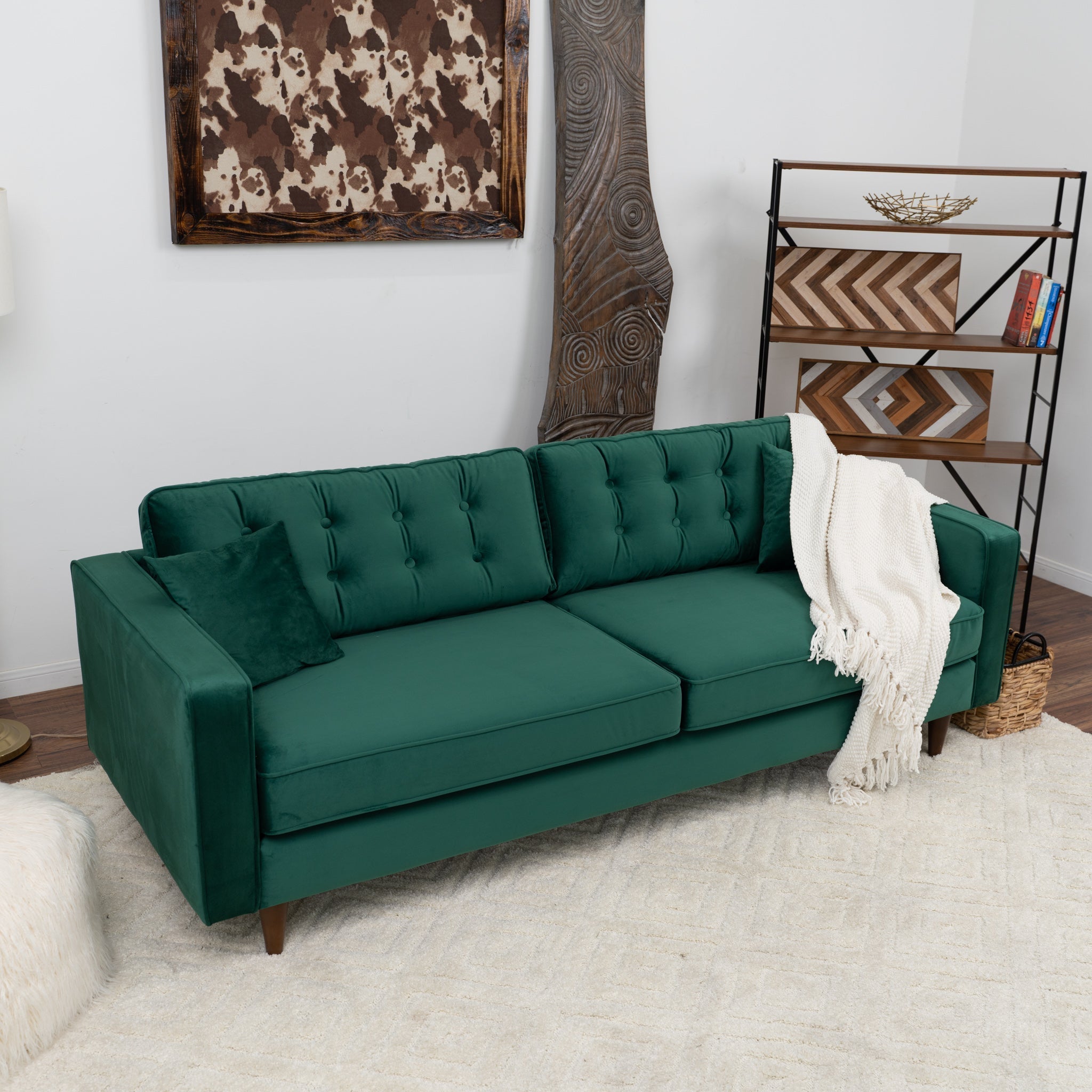 Oregon Sofa Green Velvet