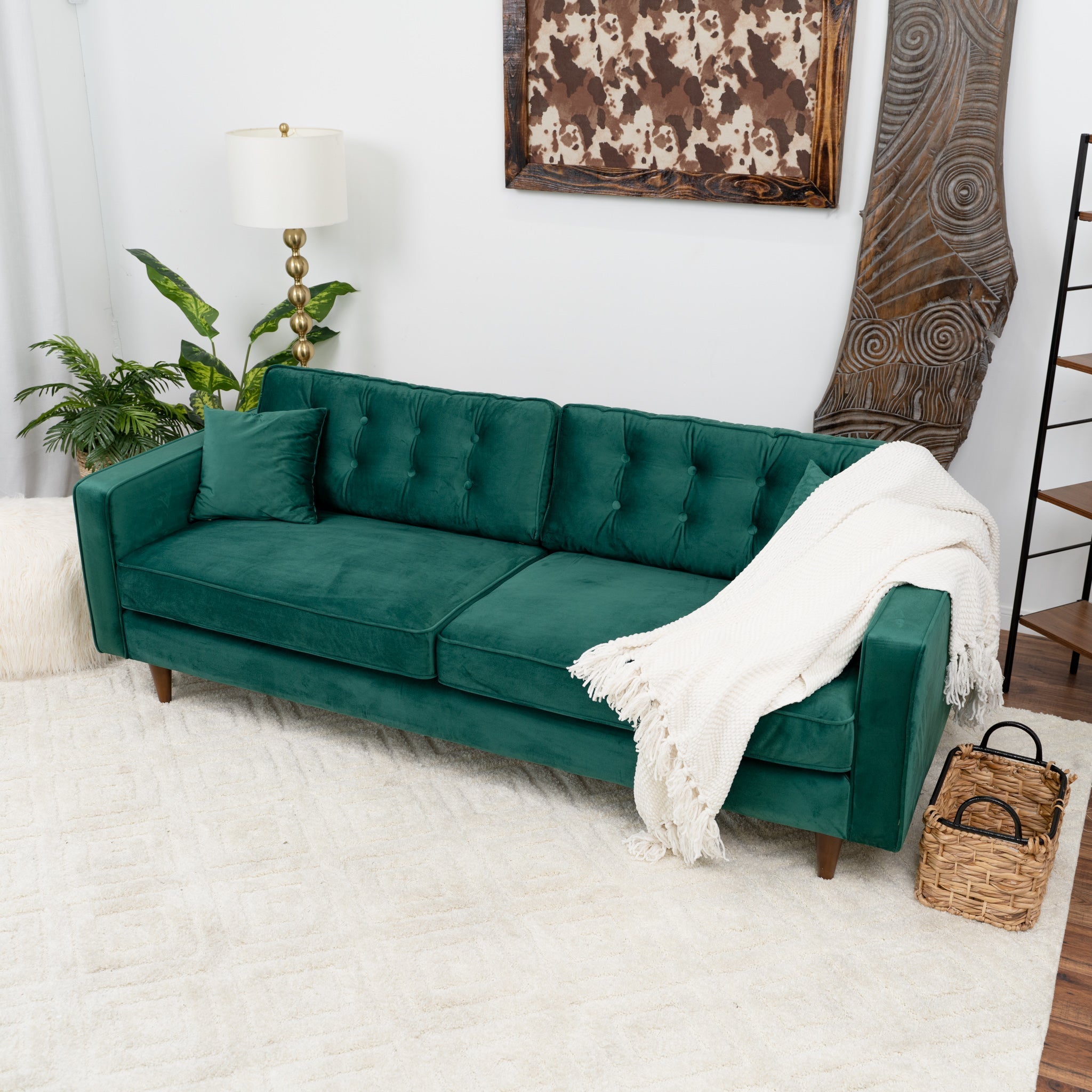 Oregon Sofa Green Velvet