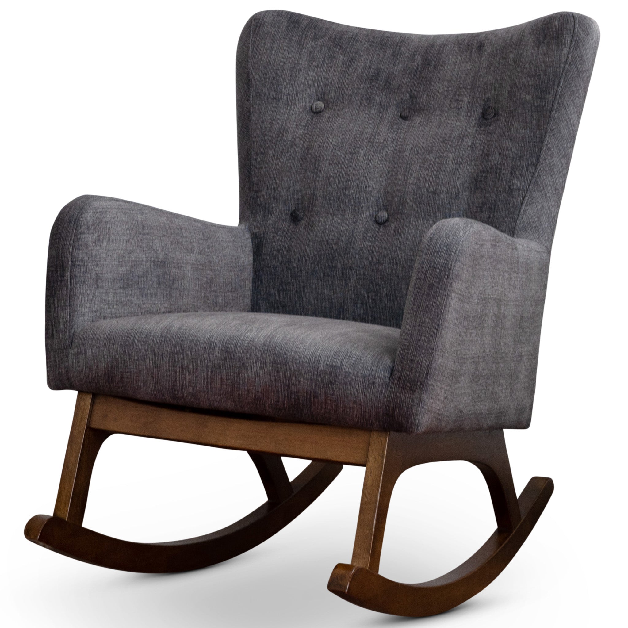 Charlotte Gray Velvet Rocking Chair