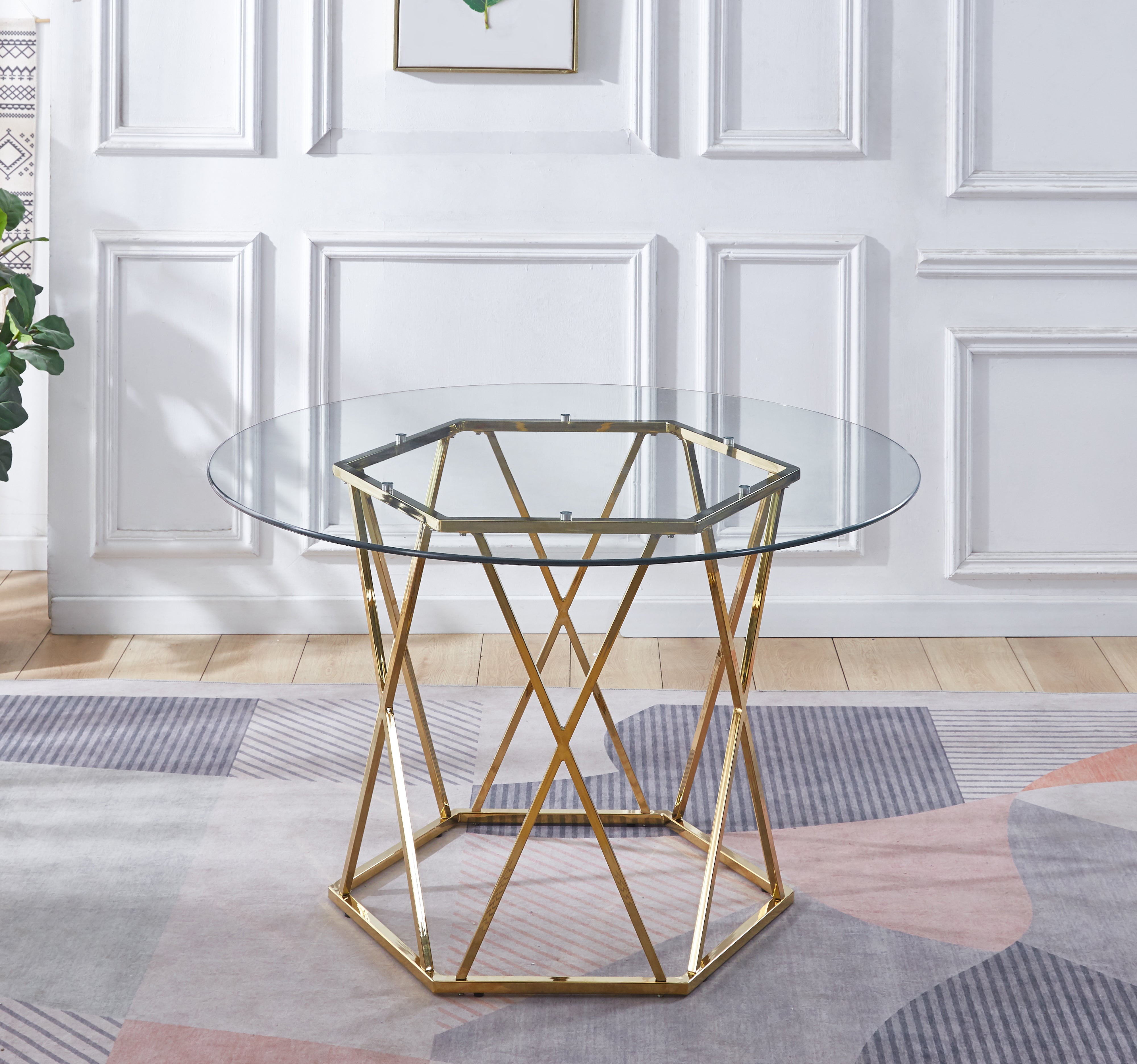 Ericah Dining Table Gold